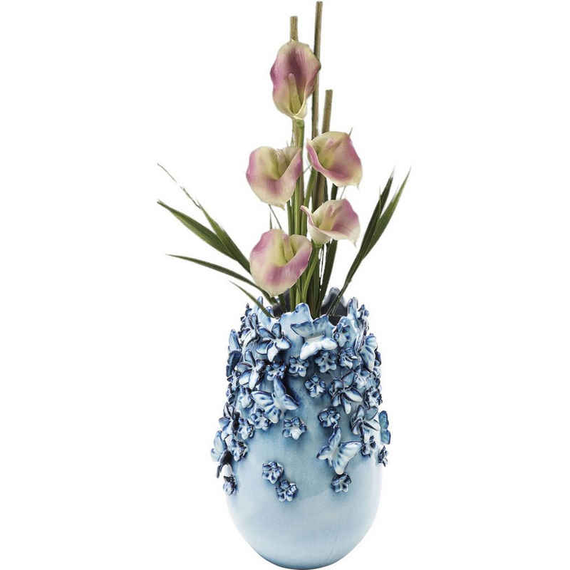 KARE Dekovase »Vase Butterflies Lightblue 35cm«
