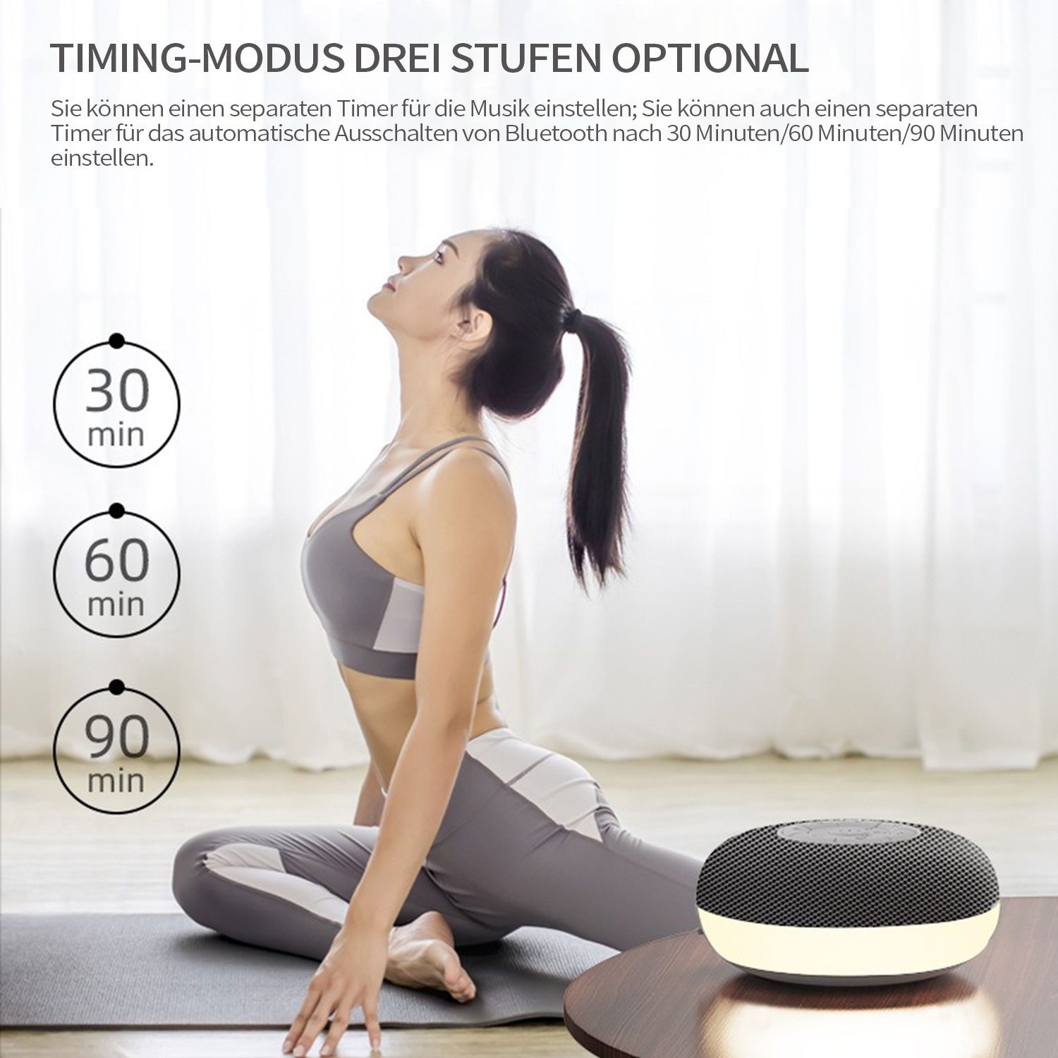 Refttenw Einschlafhilfe Musik Nachtlicht Lautsprecher, Schlaf Lautsprecher Bluetooth-Lautsprecher