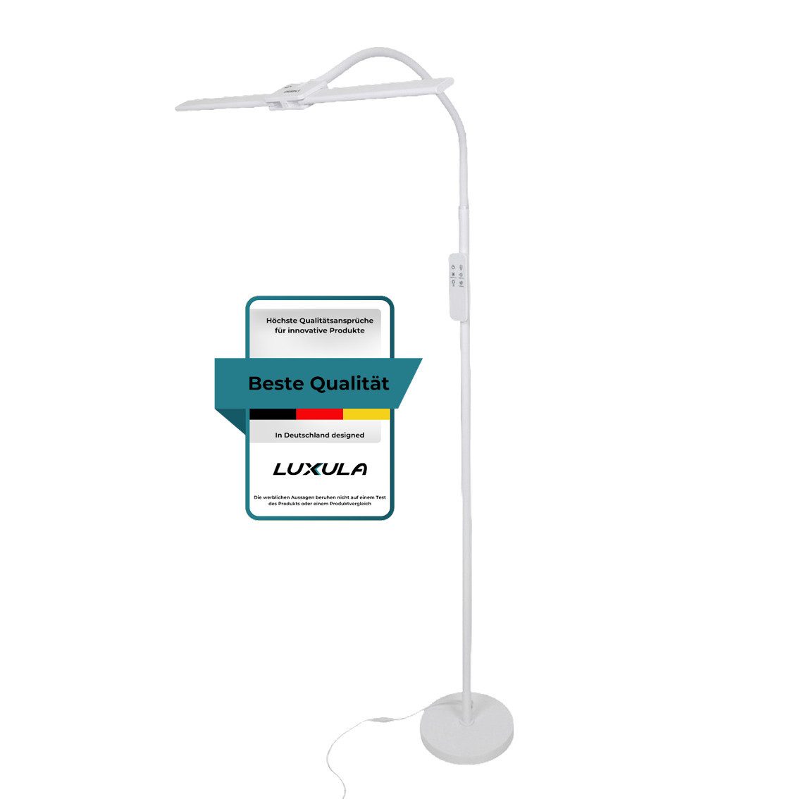 LUXULA LED Stehlampe LUXULA LED Tischleuchte 18 W CCT einstellbar Schwarz, LED fest integriert, 3000- 6500K Warm- Kaltweiß, Kontaktloser Sensor, Flexible Leuchte