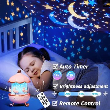 autolock Diaprojektor LED Sternenhimmel Projektor Kinder,Spieluhr Baby Mädchen