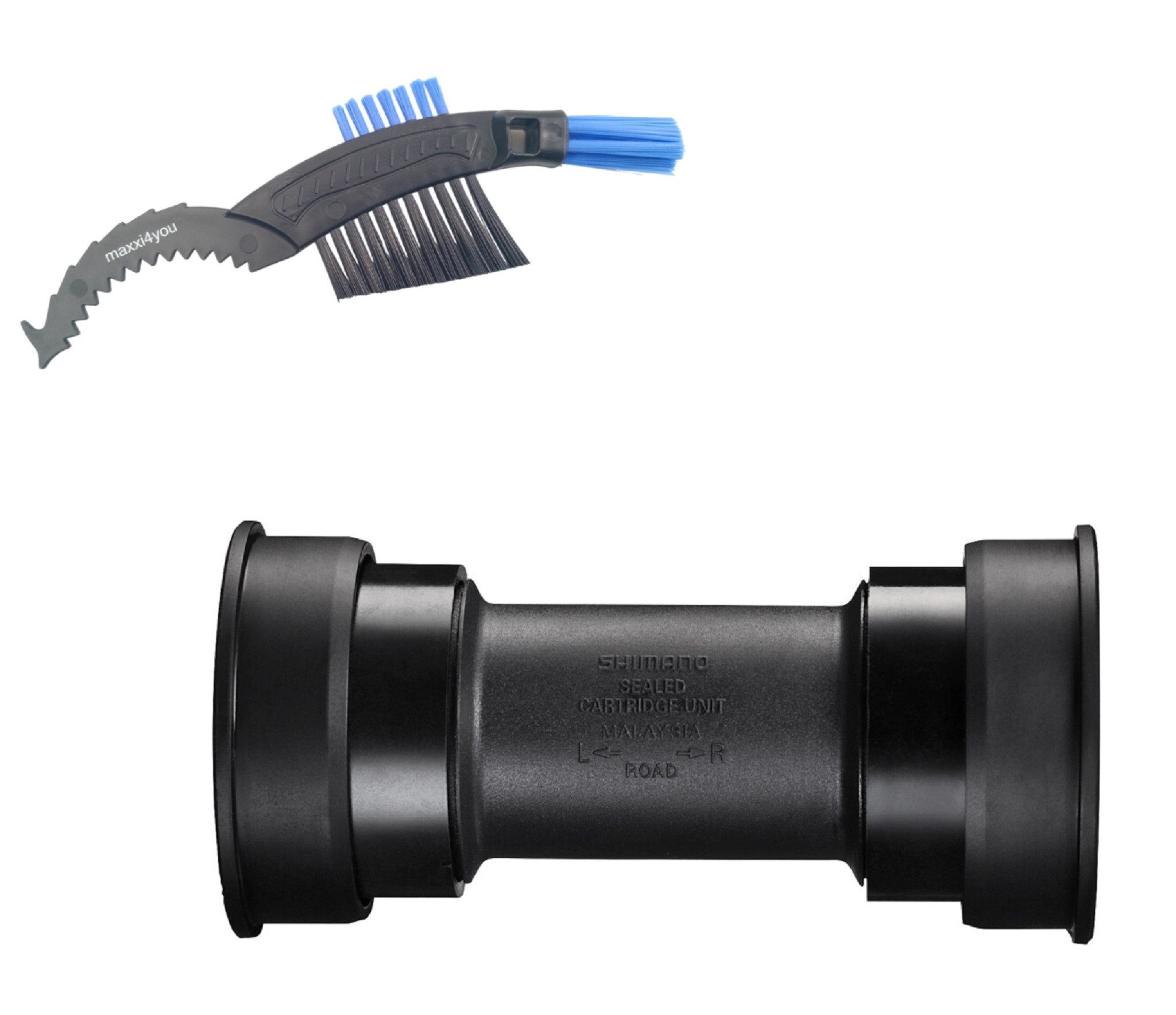 maxxi4you Fahrrad-Kugellager Shimano Innenlager BB-RS500-PB Road Press-Fit 41 mm / 86.5 mm inkl. KB