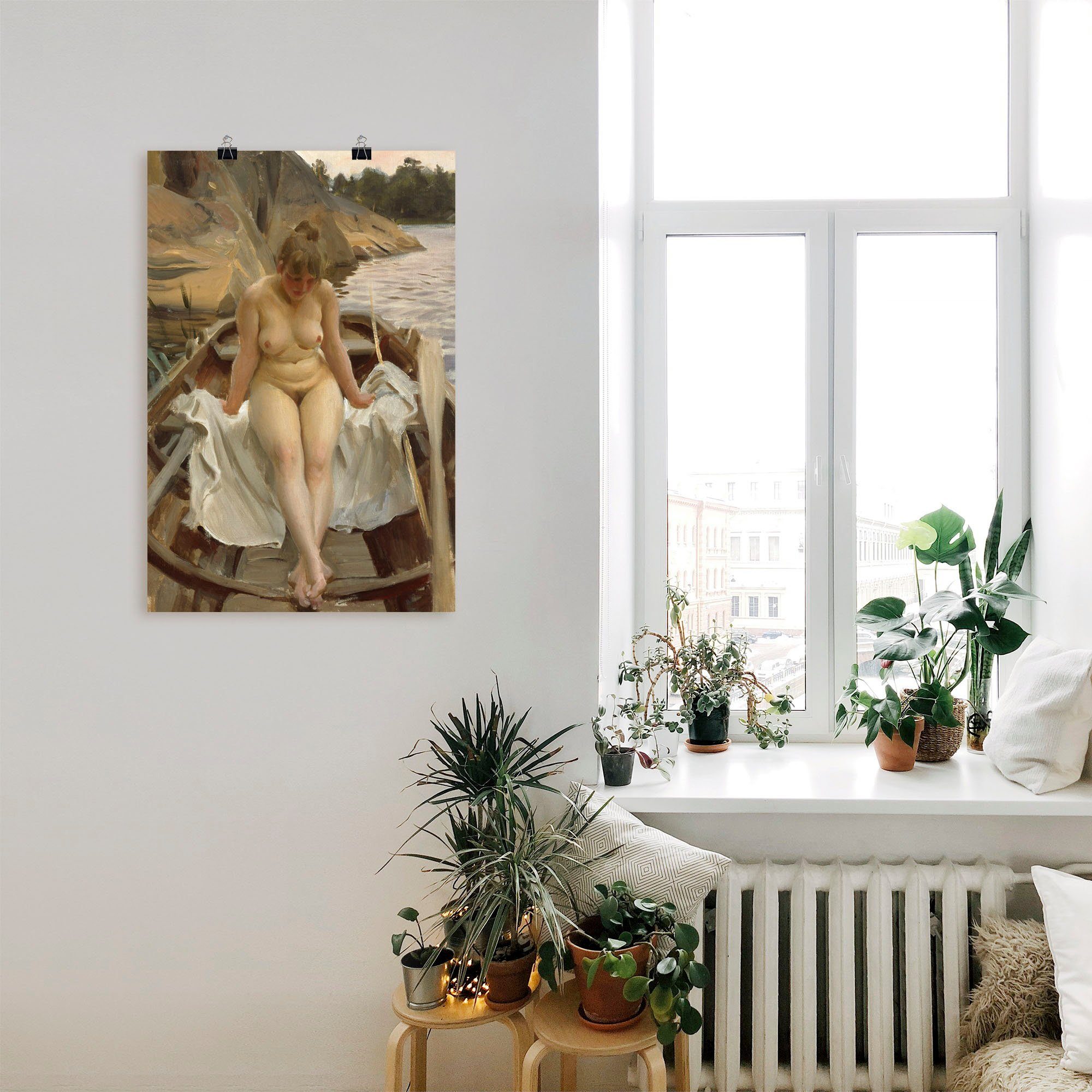 Artland Wandbild In Werners Ruderboot, Erotische Bilder (1 St), auf Holzrahmen gespannt