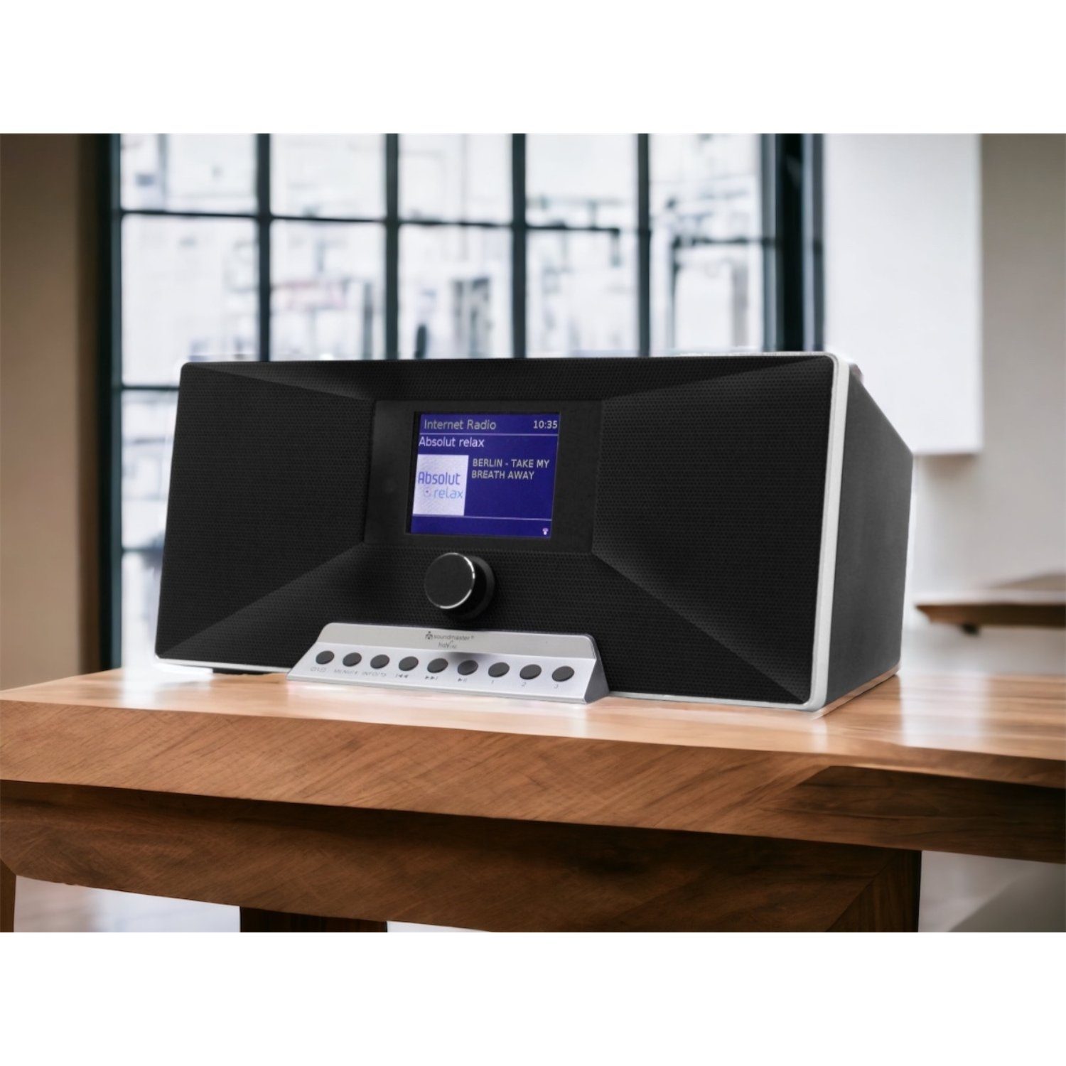 Soundmaster IR3500SW Internetradio DAB+ Bluetooth Spotify UNDOK Appsteuerung Internet-Radio (Internet, DAB+, UKW-RDS, 16 W, Internetradio, Bluetoothempfang, Digitalradio, USB, DAB)