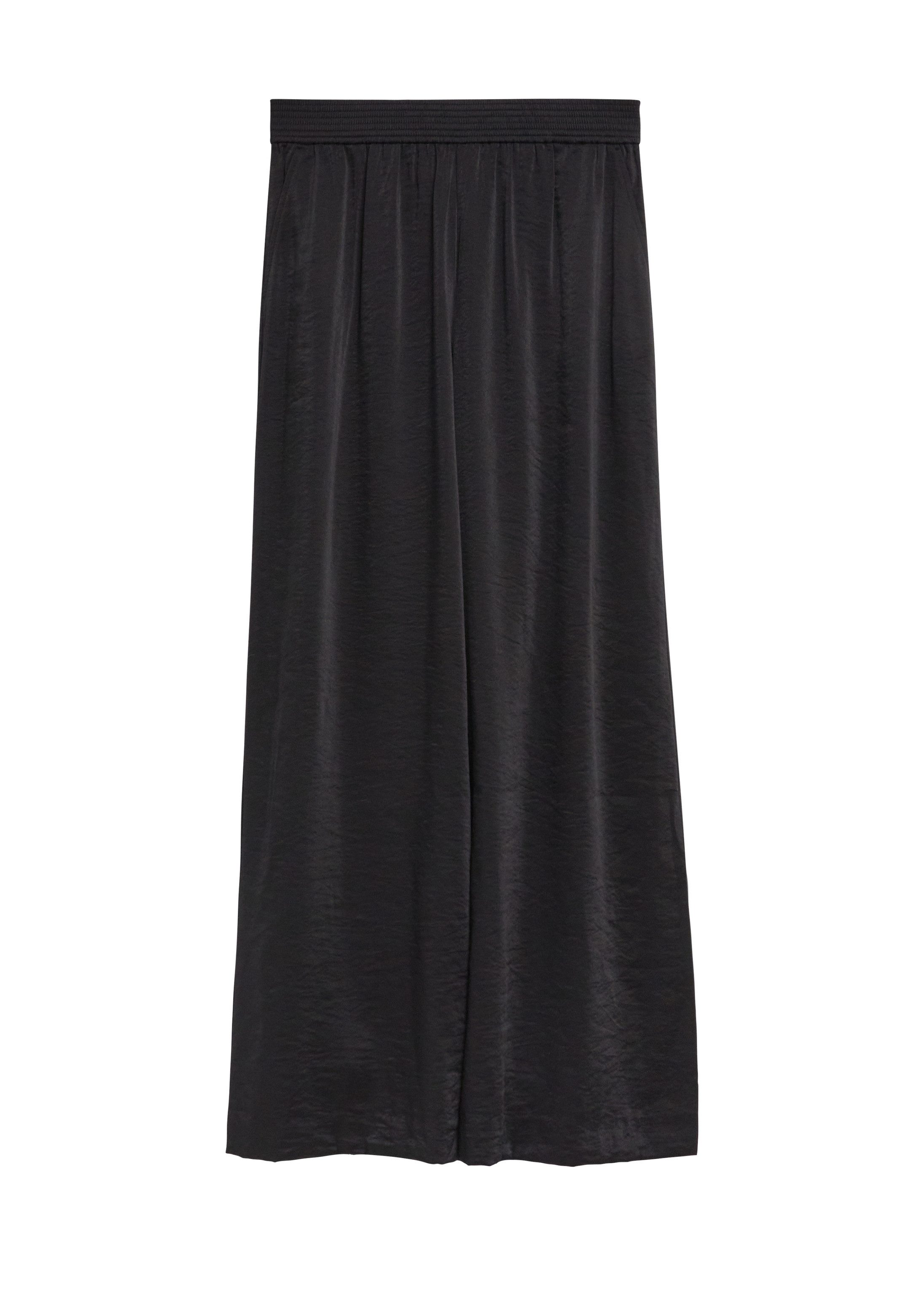 comma Chinos Hose Strukturierte Wide-Leg-Hose aus Viskosemix