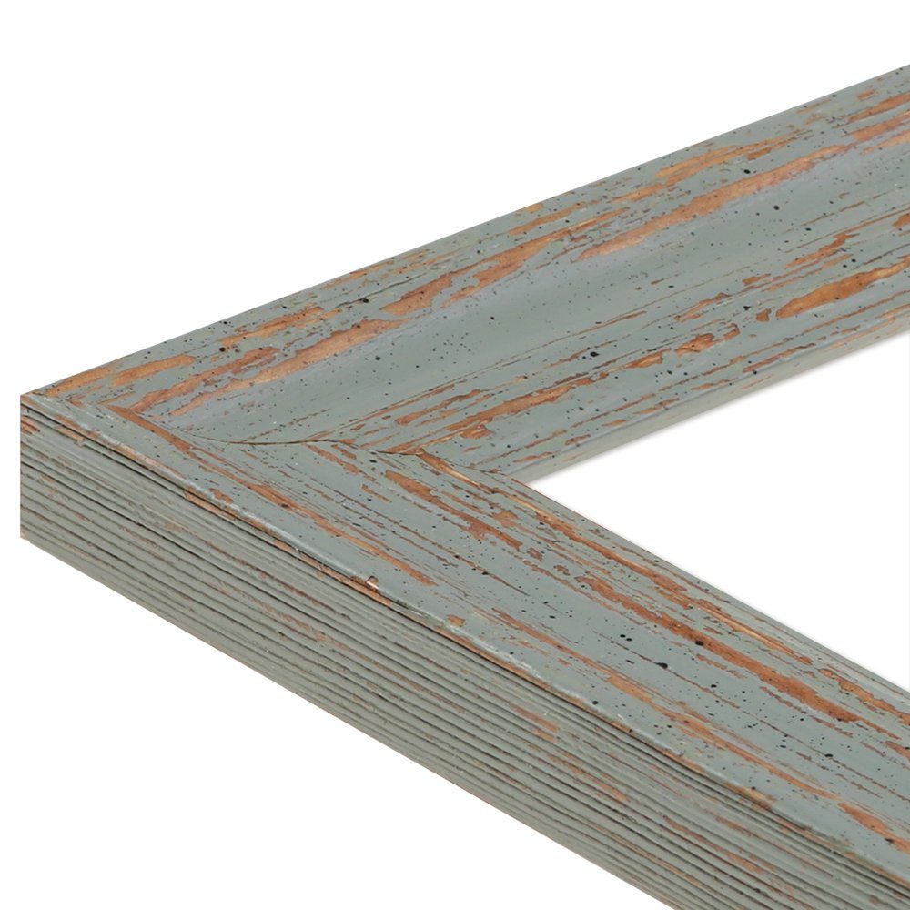 WANDStyle Bilderrahmen H740, Grau, aus Massivholz im Shabby Chic Stil
