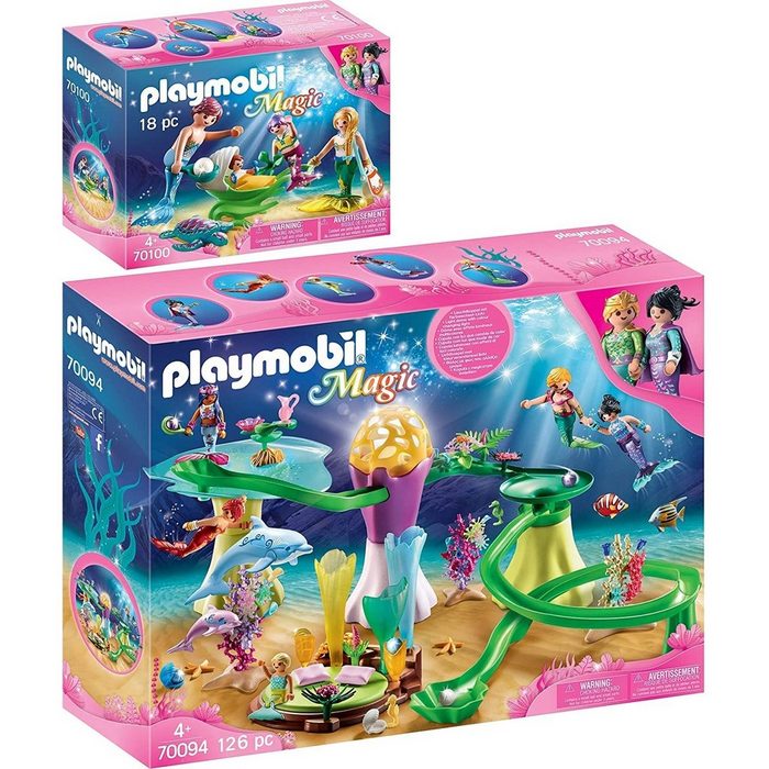Playmobil® Spielbausteine 70094 70100 Magic 2er Set Korallenpavillon + Familienausflug