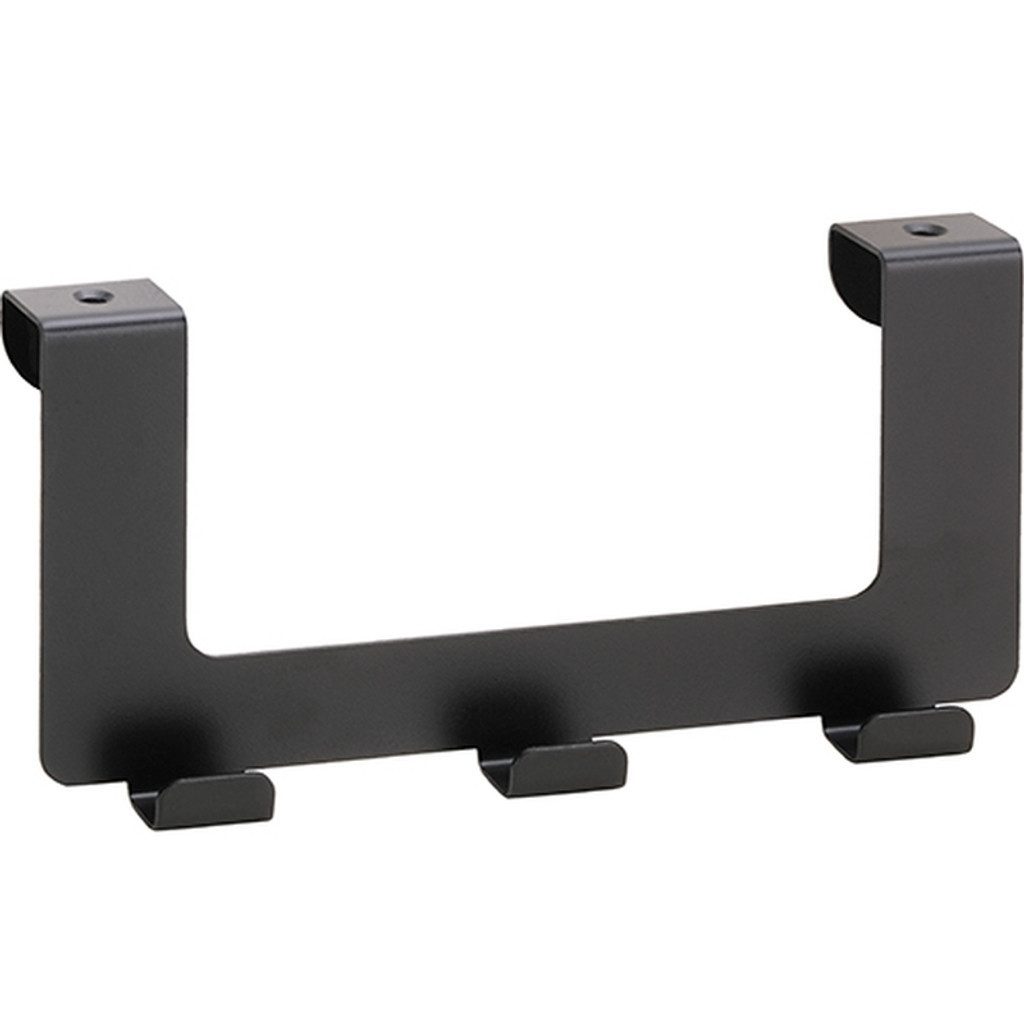 BRILLANTBAD® Hakenleiste BARK Dreifachhaken Edelstahl Schwarz für Bad & Küche >> Einhängen