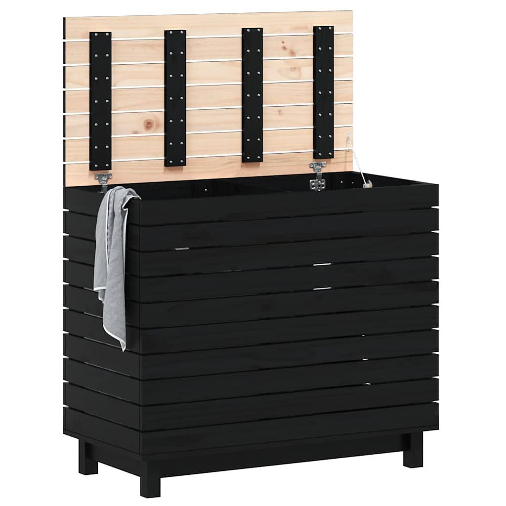 vidaXL Wäschekorb Wäschetruhe 88,5x44x76 cm Massivholz günstig online kaufen