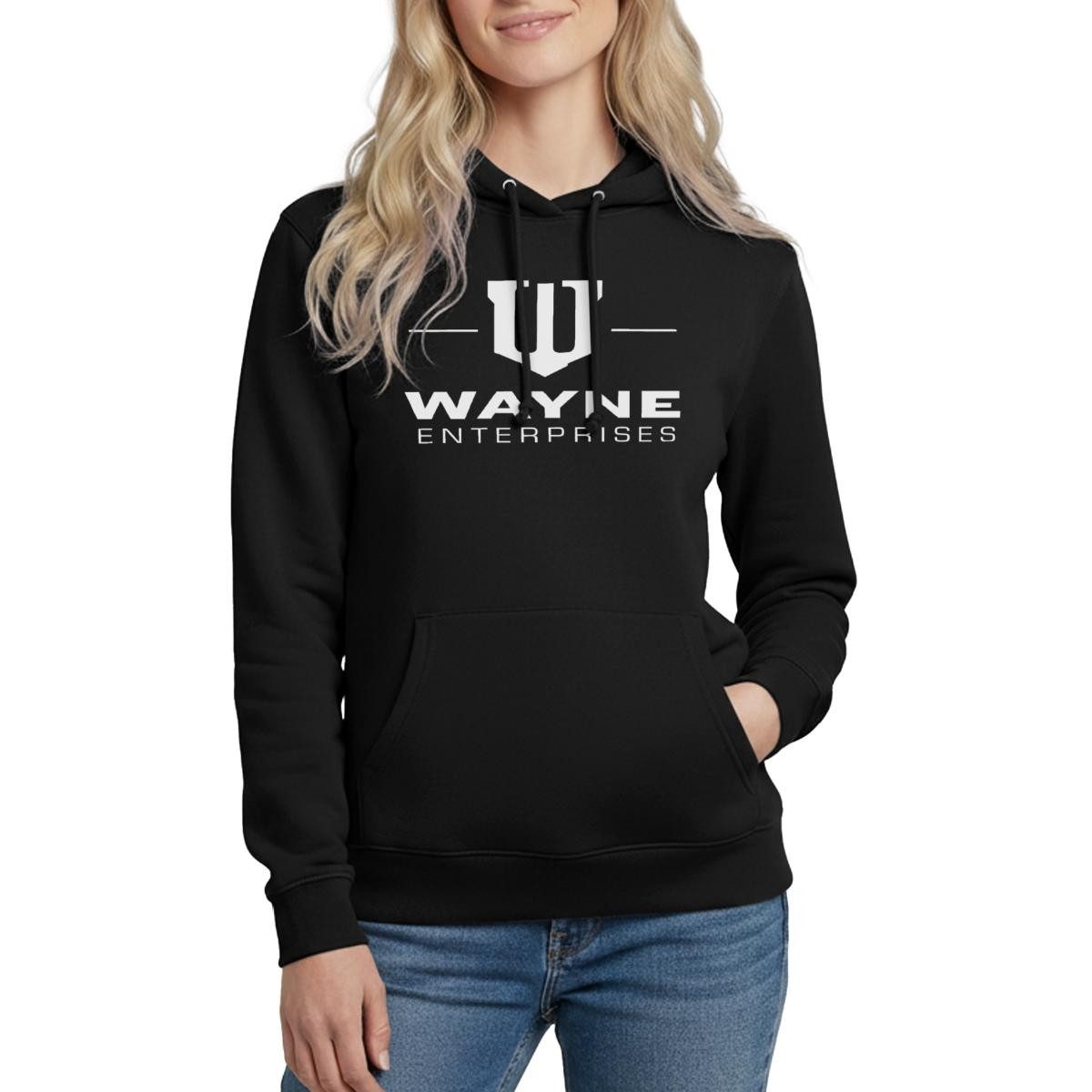 Spreadshirt Hoodie Batman Wayne Enterprises Damen Hoodie (1-tlg)