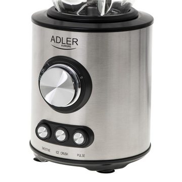 Adler Standmixer AD 4078, 1700 Watt, mit 1,5 Liter Glasbehälter, Smoothie, Eis Crush