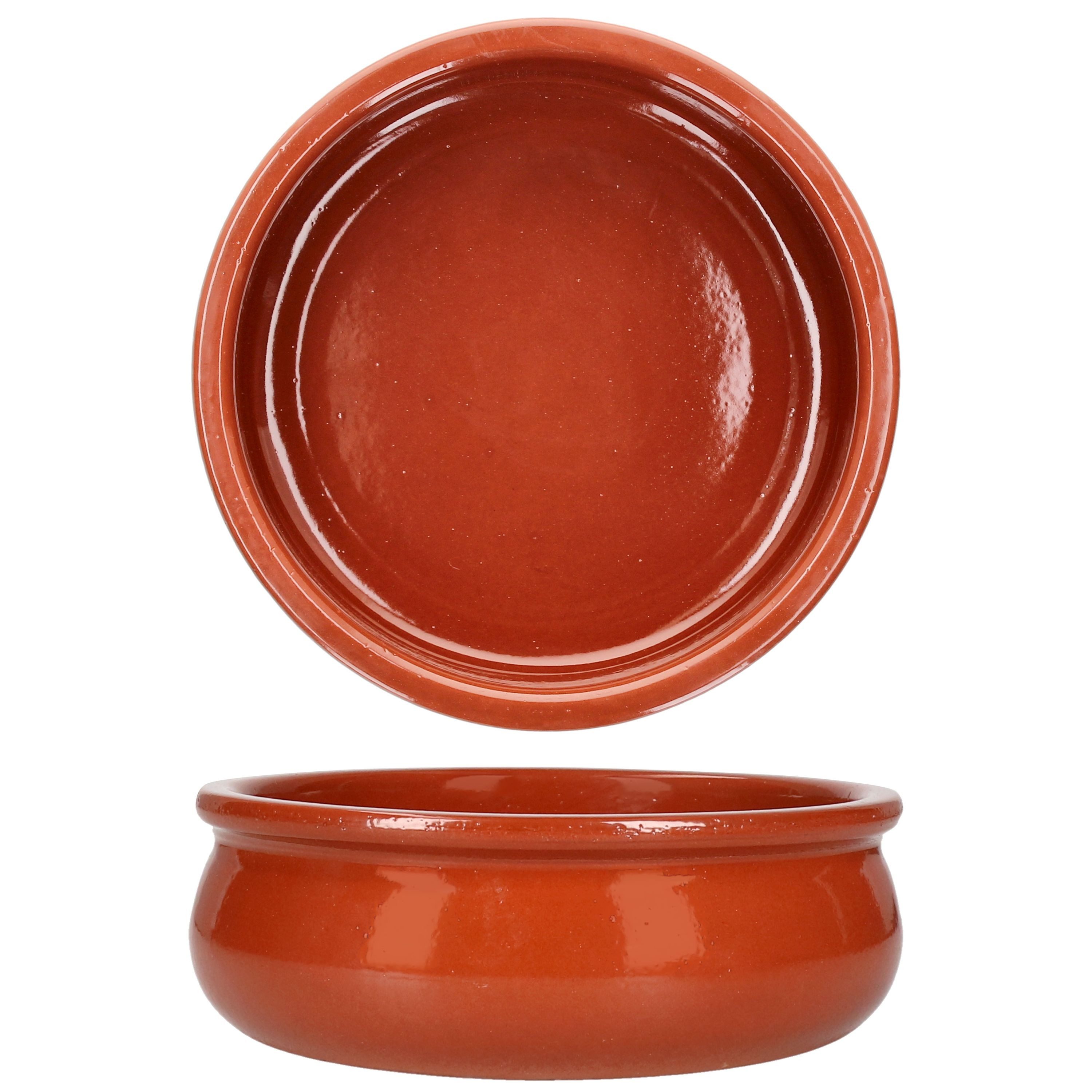 MamboCat Tapas-Schale 2x BERLIN Cazuela Schale bauchig Ø15,7cm Tonware Gr. M mediterran, Ton – Bild 4 von 5