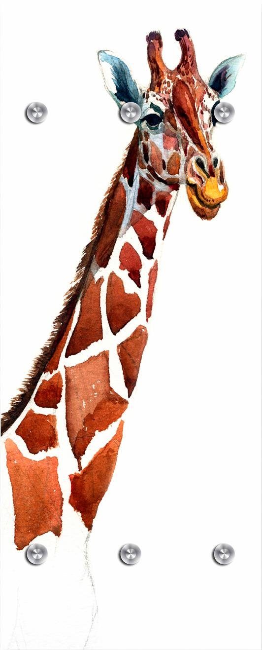 queence Garderobenleiste Giraffe, mit 6 Haken, 50 x 120 cm