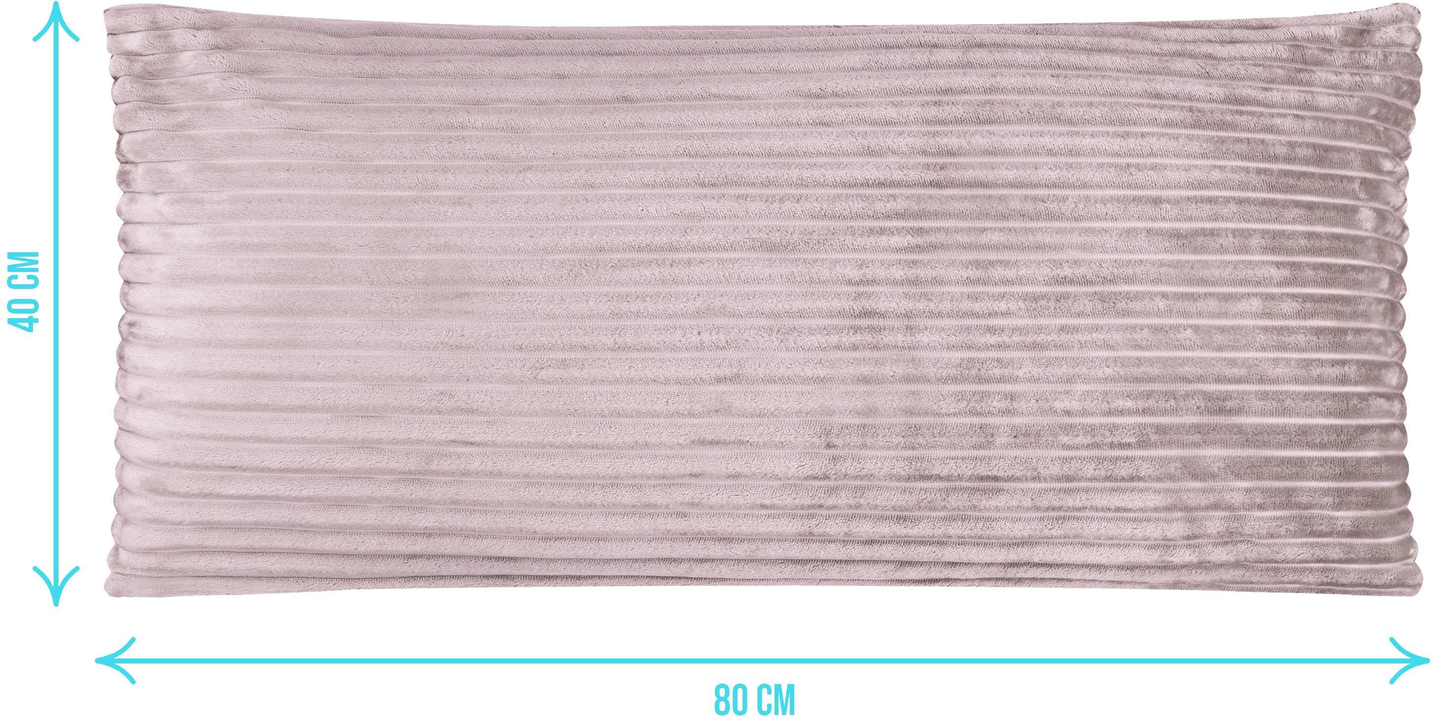 Aspero Kissenbezüge 2 Kissenbezüge aus Streifen-Flanell 40x80 cm, Kopfkissen aus hautsympathischem Material
