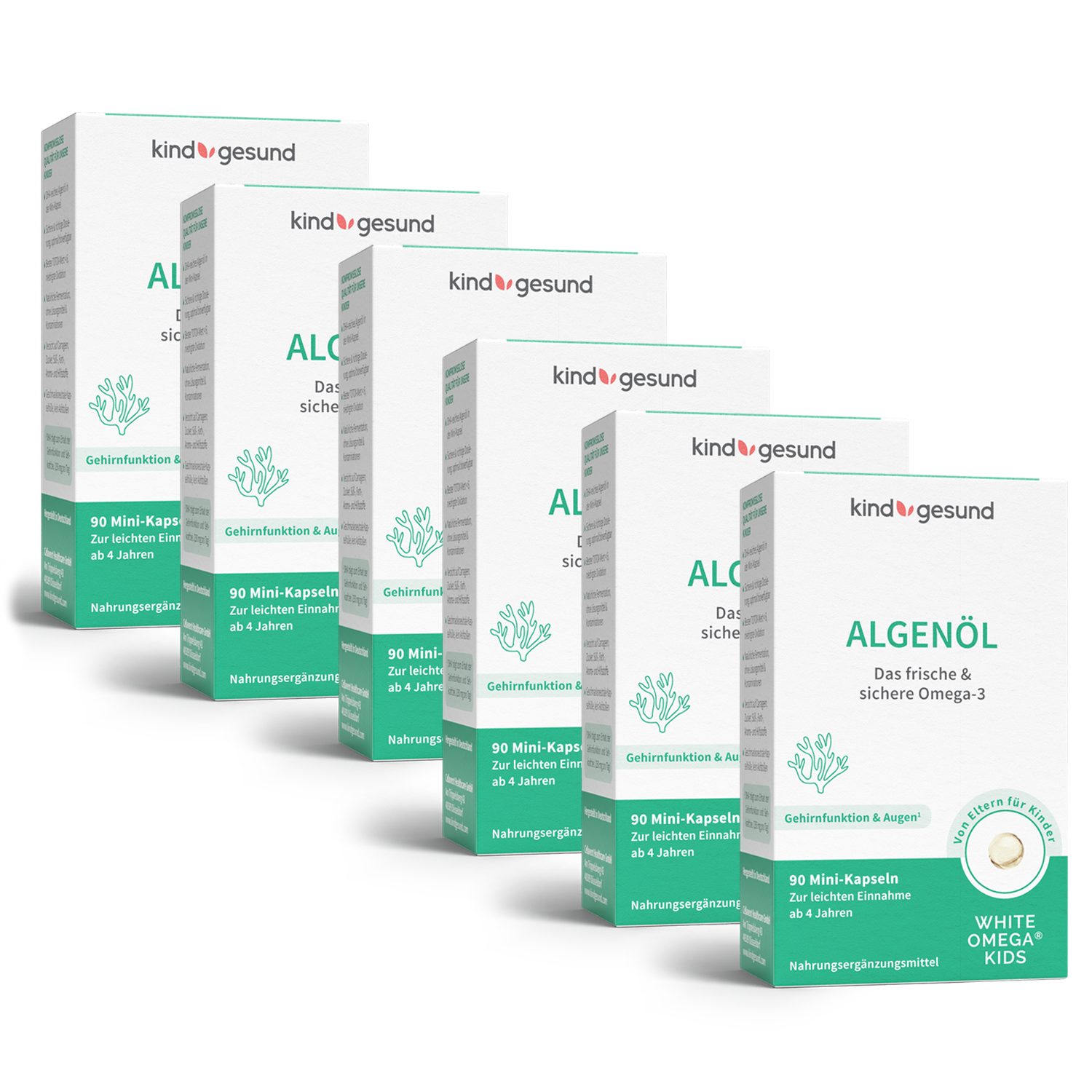 kindgesund Omega-3 Algenöl für Kinder, vegan Kapseln