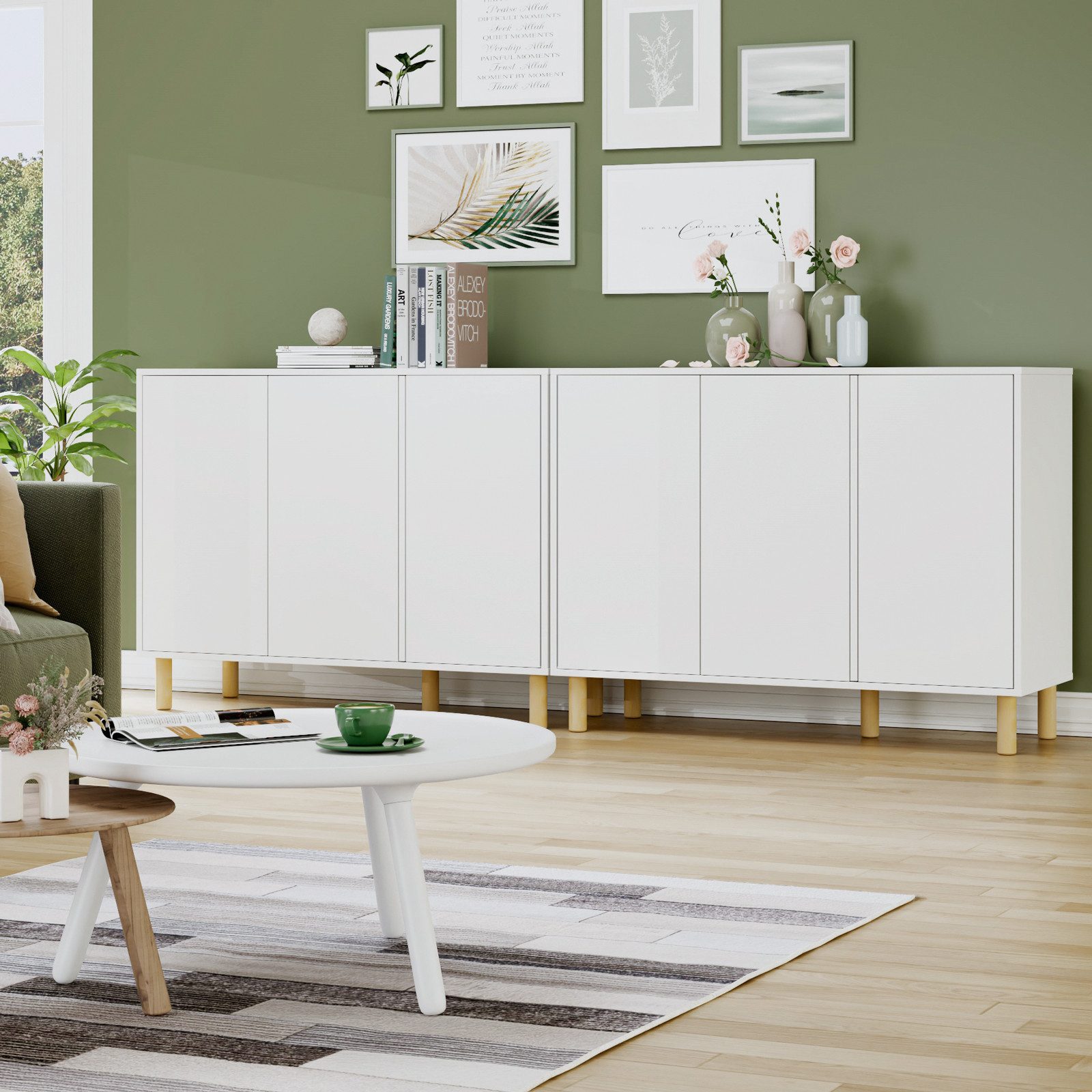 Homfa Sideboard Sideboard Kommode, mit 3 günstig online kaufen