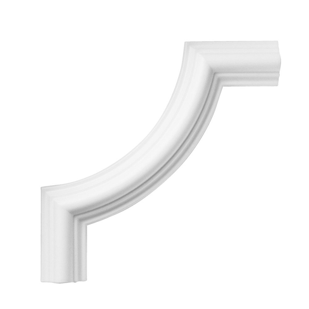 Homestar Zierleiste Wandleiste Viertelbogen BW 11, r = 115 mm, Set 4 Stück, einfache montage durch kleben, Polystyrol, Set, 4-St., Viertelbogen BW 11 passt nur zu unserer Wandleiste CW 11