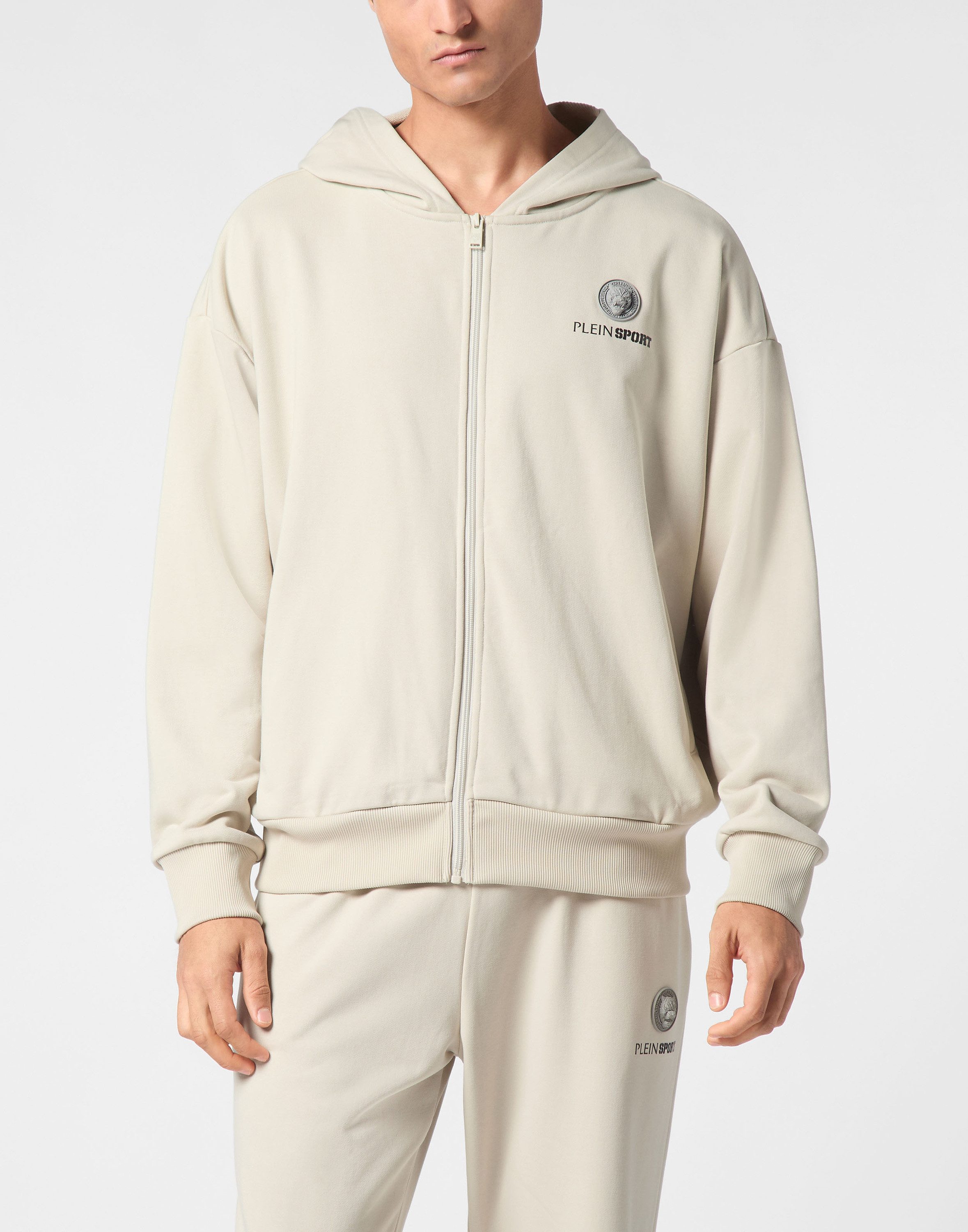 PLEIN SPORT Kapuzensweatjacke Scratch günstig online kaufen