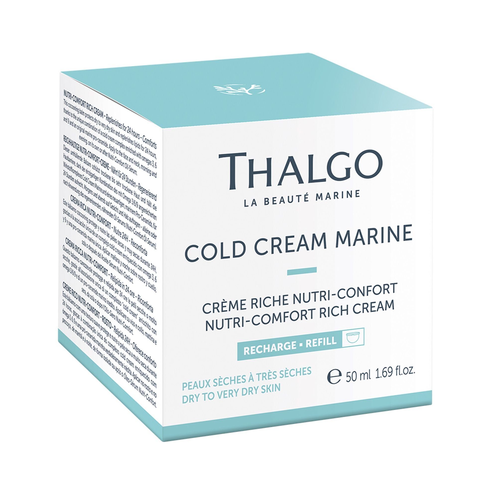 THALGO Anti-Aging-Creme Refill Reichhaltige Nutri-Comfort Creme, für sehr trockene Haut, 50ml