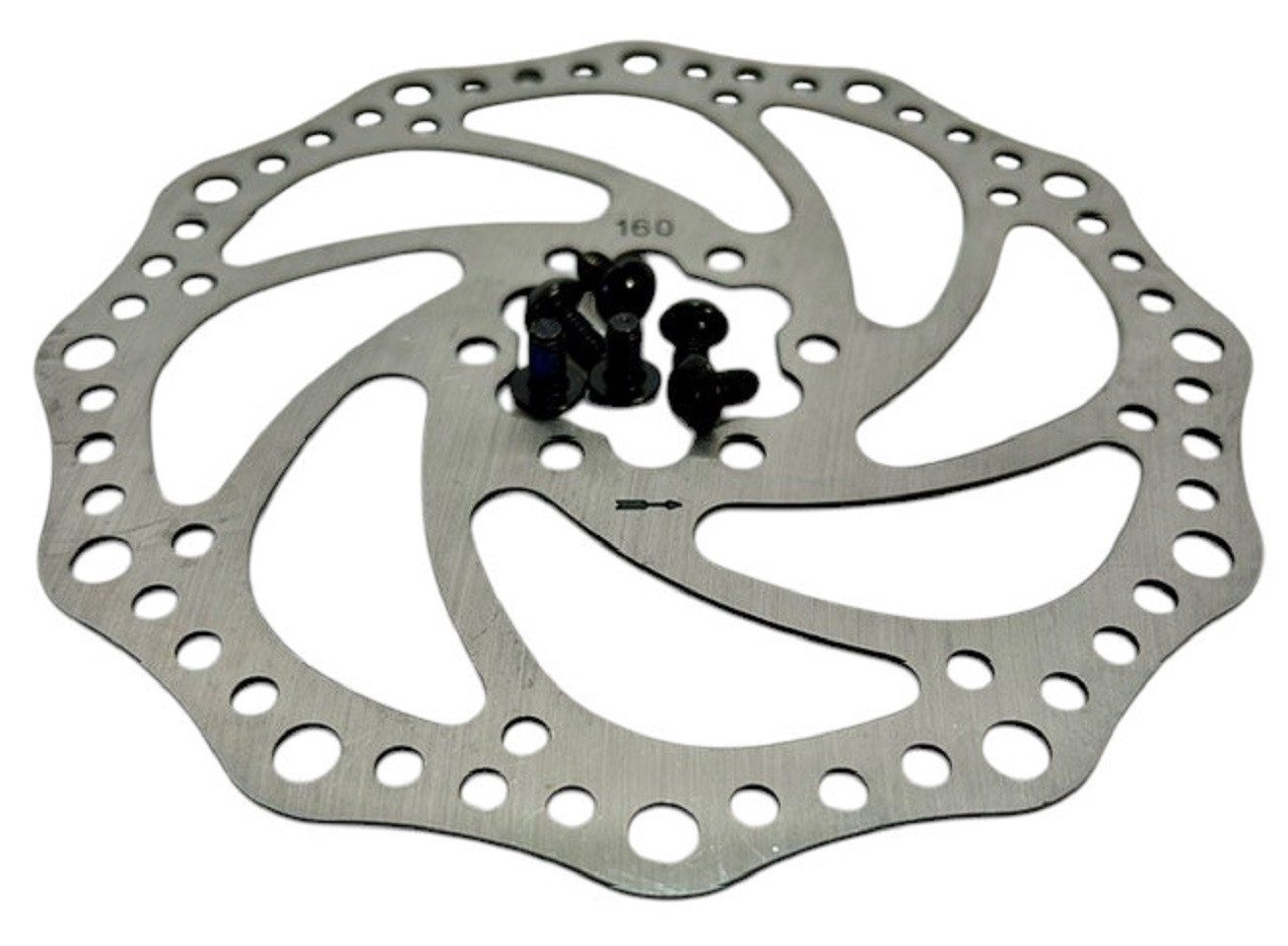 KHEbikes Felgenbremse KHE Black Jack Bremsscheibe 160 mm Disc Rotor Stahl Silber (6 Schrauben inklusive), BMX