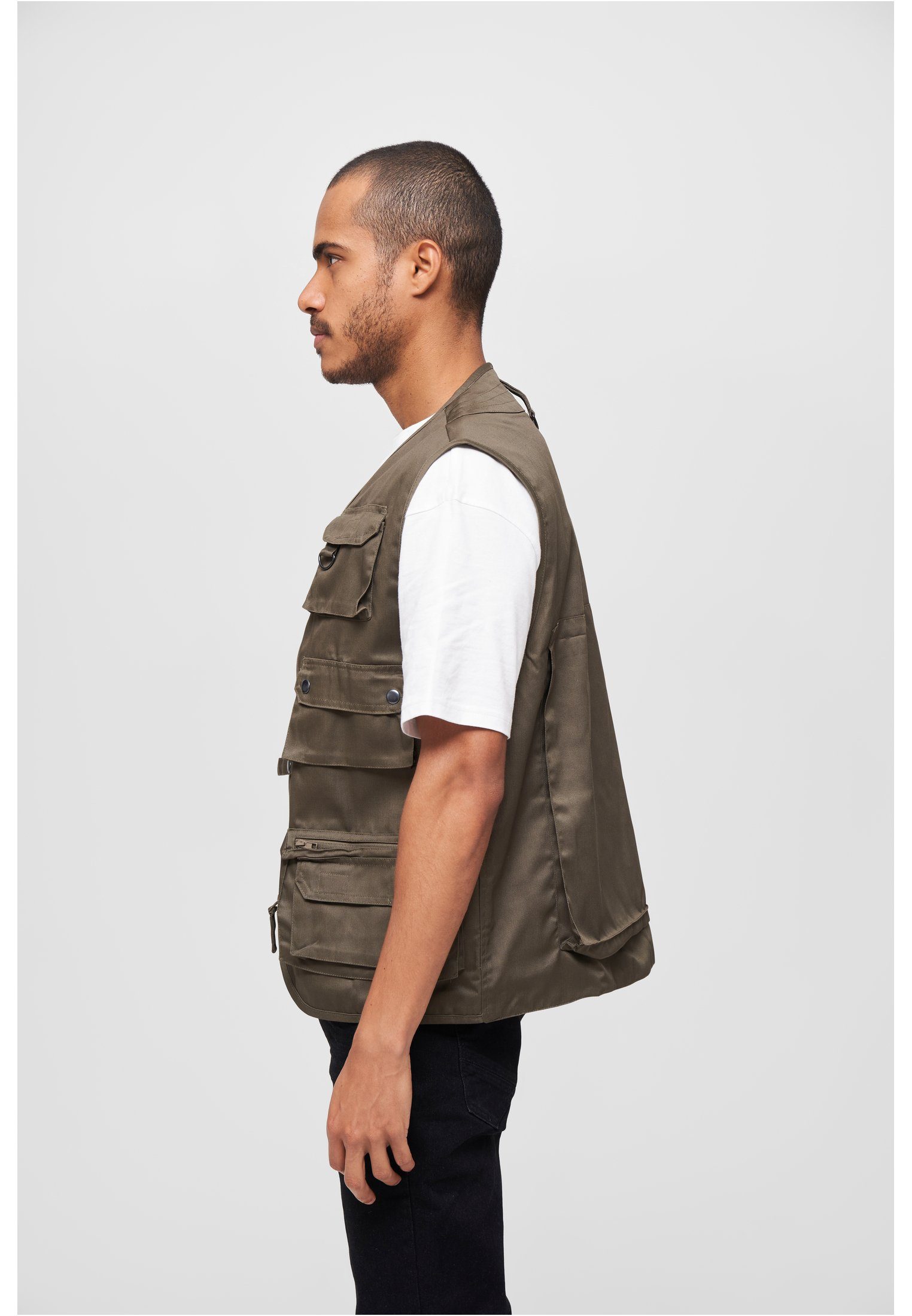 Vest Herren (1-tlg) Brandit Hunting olive Steppweste