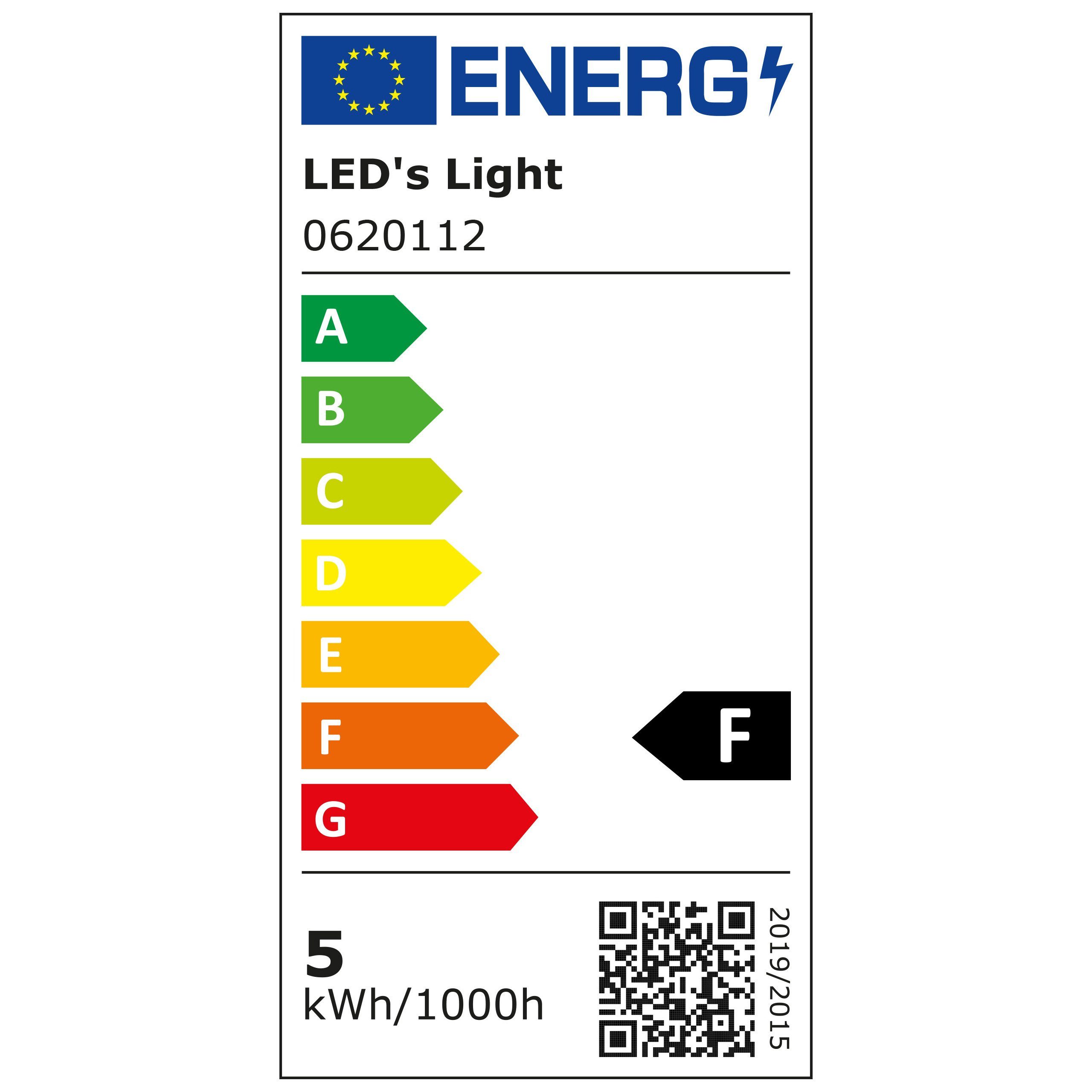 LED's G45 LED-Leuchtmittel light E27, 4,9W 3-Pack 0620178 LED warmweiß E27 Opal Kugel,