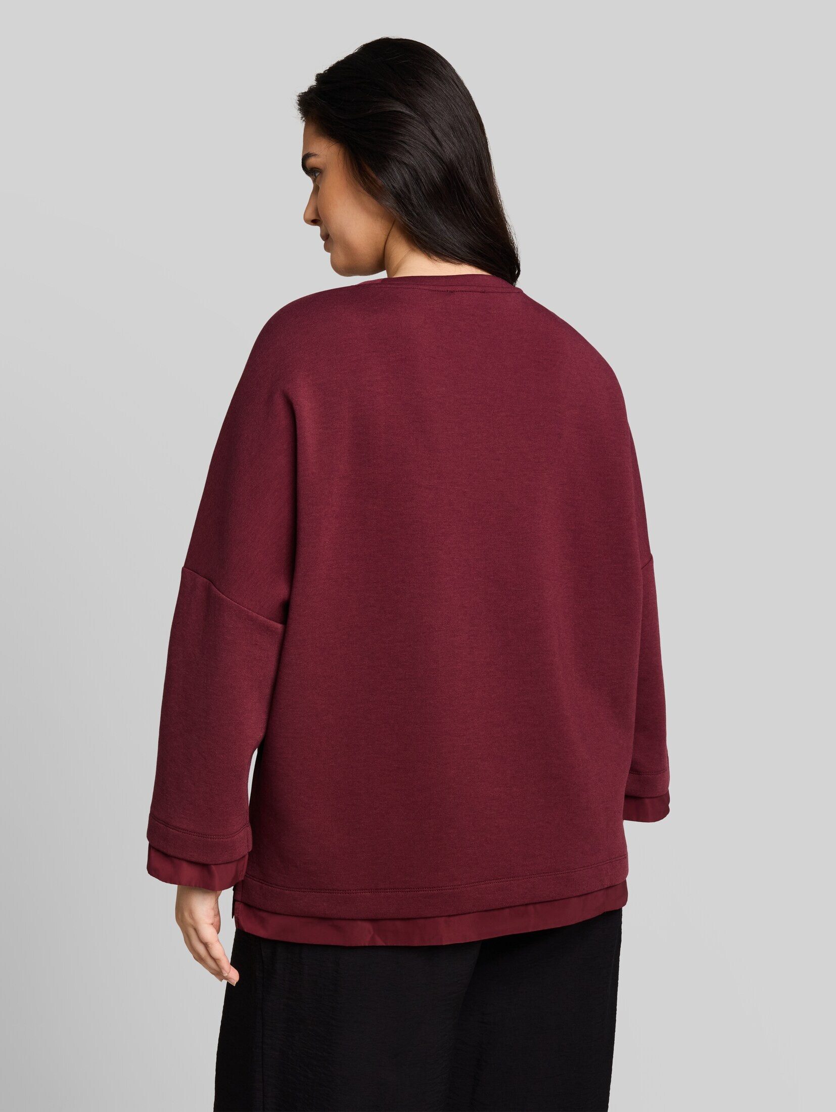 TOM TAILOR PLUS Sweatshirt Strick & Sweatshirts Plus Size - Loose Fit Sweatshirt mit 7/8-Arm