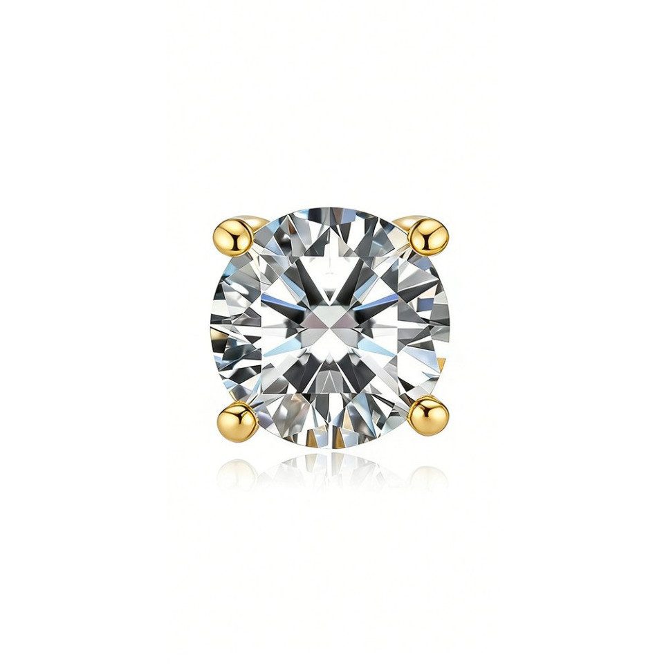 Sternvoll Paar Ohrstecker Klassische Ohrstecker mit 0,20 ct Diamanten 18K Gold, IGI, 18K Massivgold, 4er-Krappenfassung, Labor-Diamanten