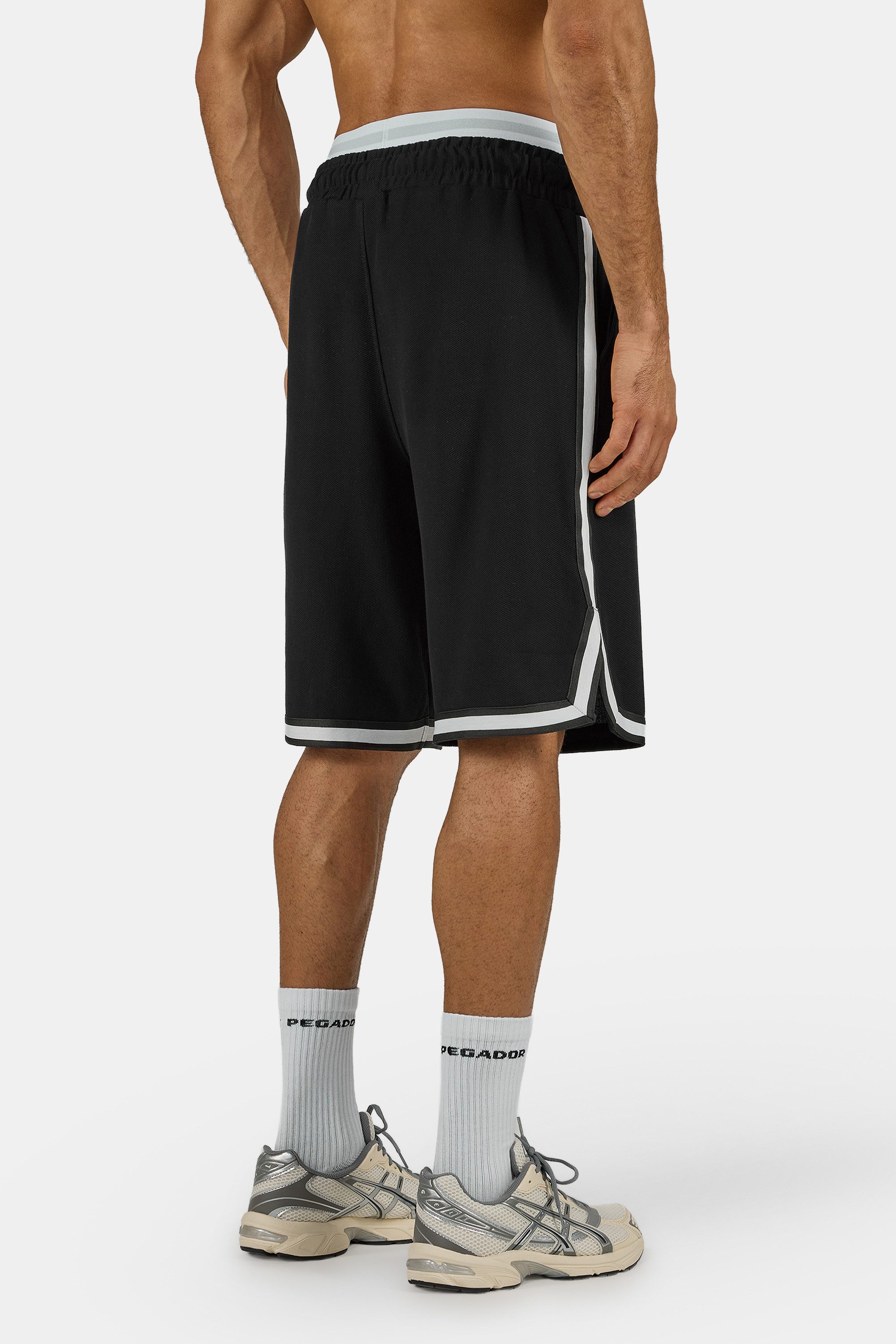 PEGADOR Sweatshorts Signar Pique Basketball Shorts Baumwolle, regular fit