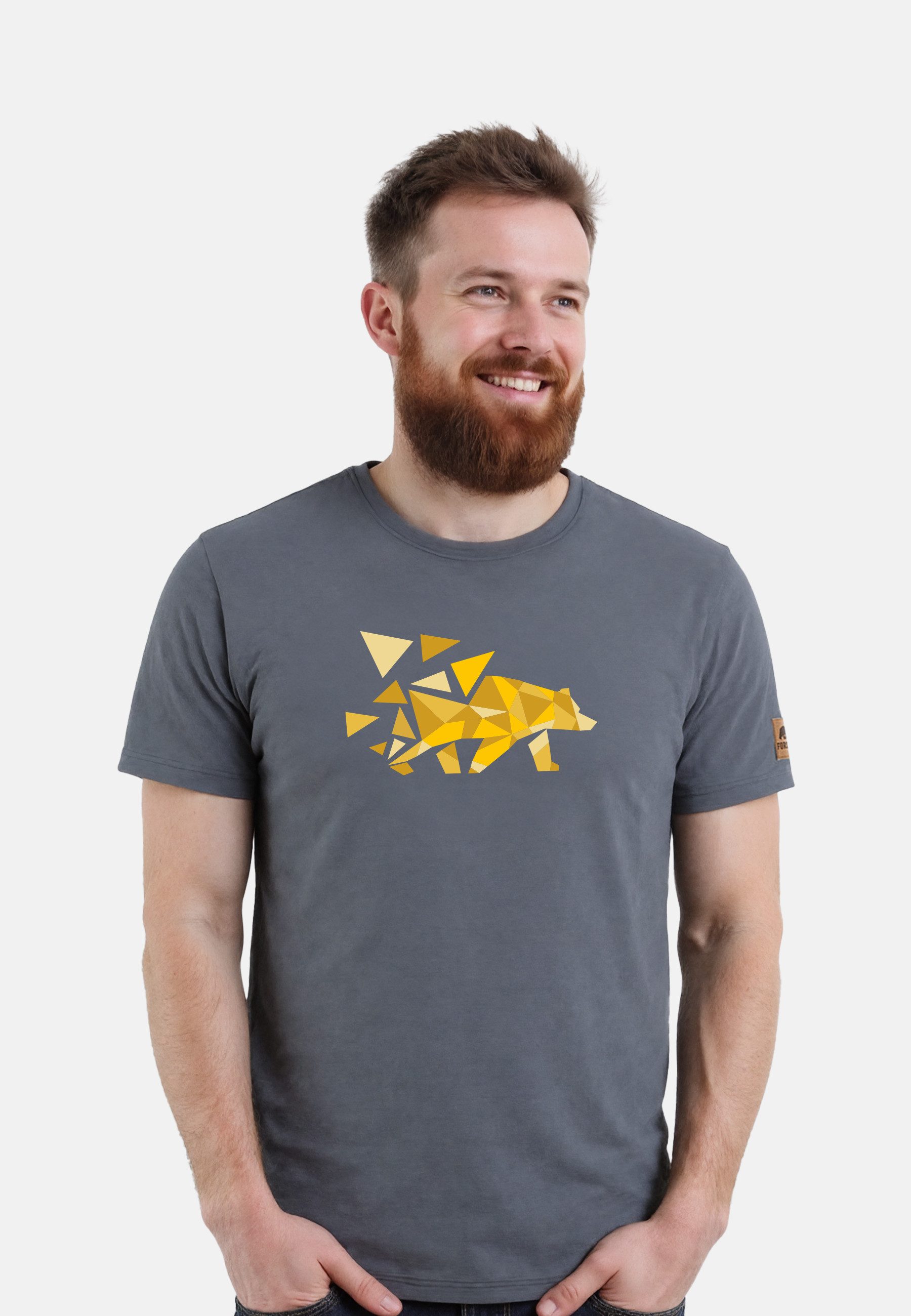 FORSBERG T-Shirt Mikkelson T-Shirt mit Polygonbär