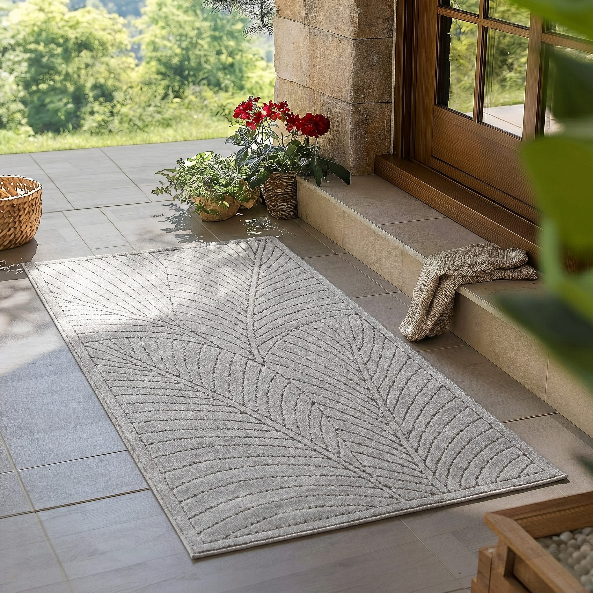 Teppium Teppich Skandinavischer 3D Design, Läufer, Höhe: 5 mm, Indoor Outdoor Teppich Wetterfest 3D Optik Wohnzimmer Küchen Terrasse