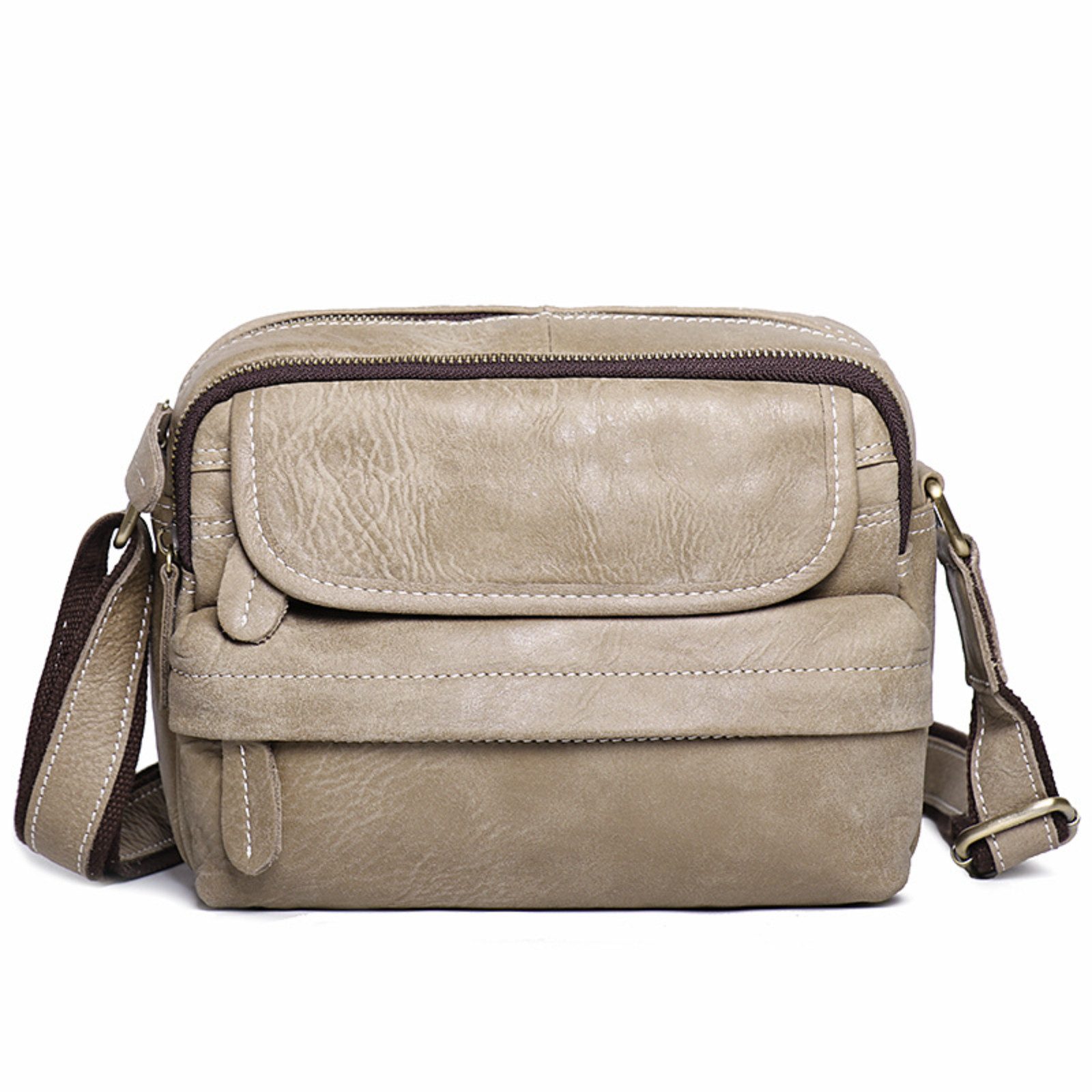 YUBRO-STUDIO Umhängetasche Herren Leder Umhängetasche Vintage Design Schultertasche