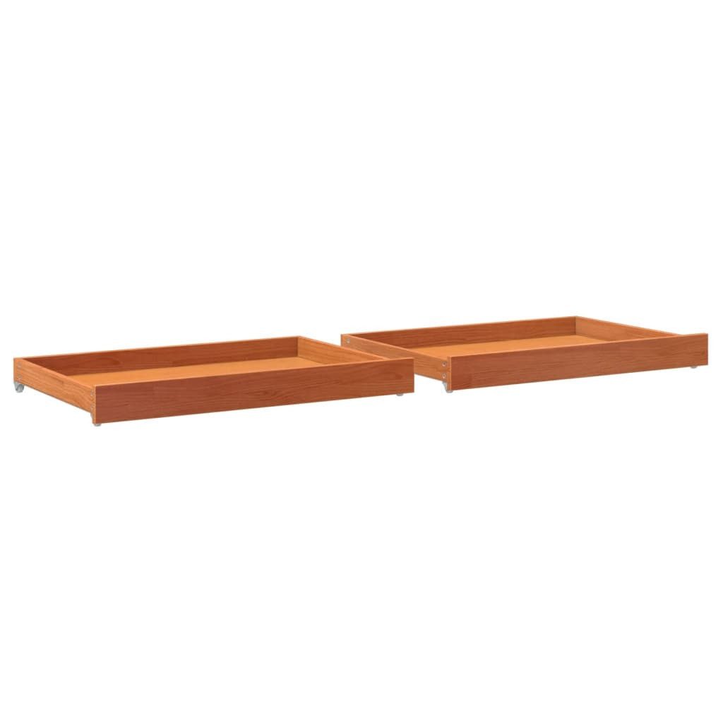 furnicato Bettschubkasten Выдвижные ящики für Tagesbett 2 Stk. Wachsbraun Massivholz Kiefer (1 St)