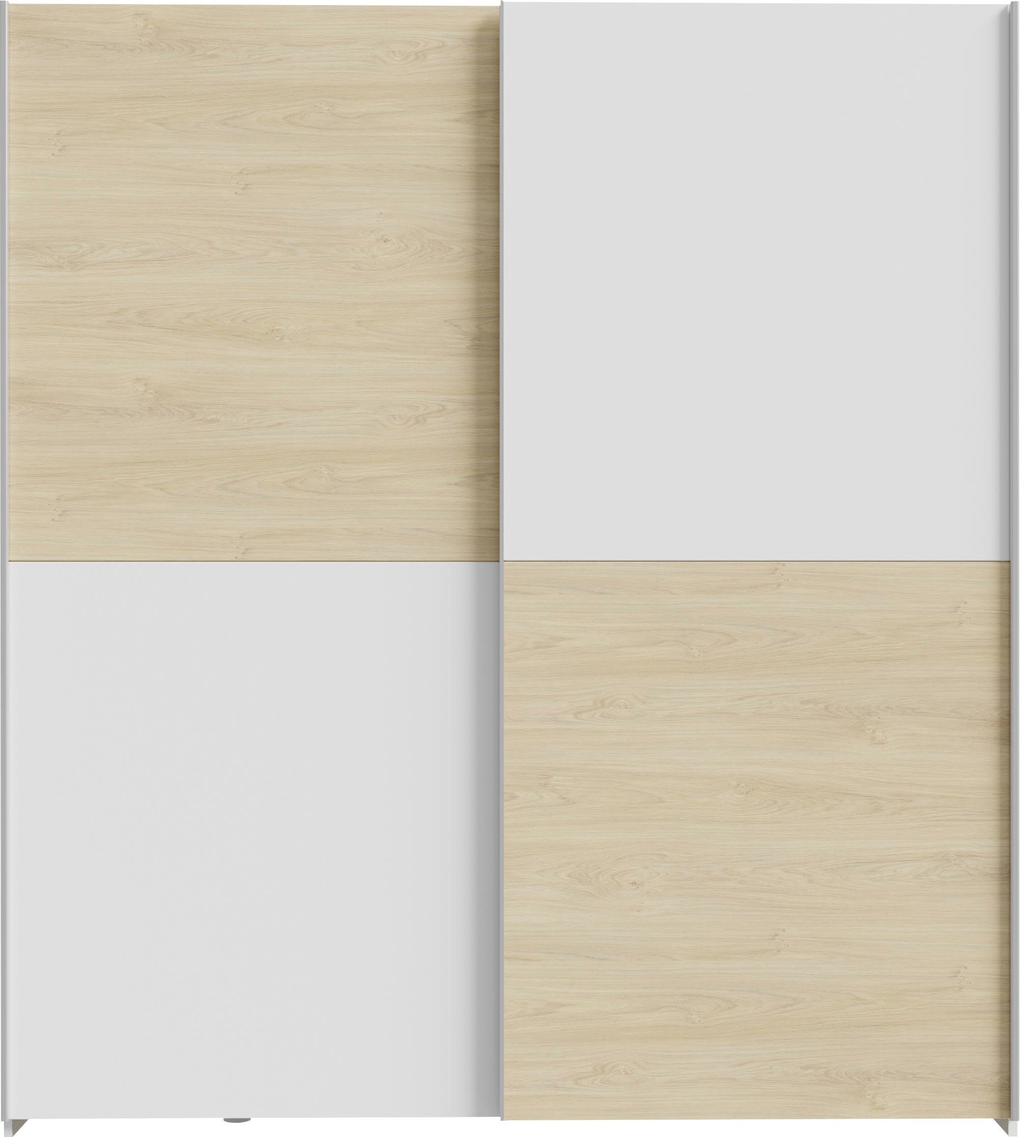 FORTE Schwebetürenschrank 2 Schiebetüren, Made in Europe, stabil und zeitlos (5 Breiten: 120 -200cm, Höhe ca. 190cm) in verschiedenen Farben und Breiten – Bild 3 von 5