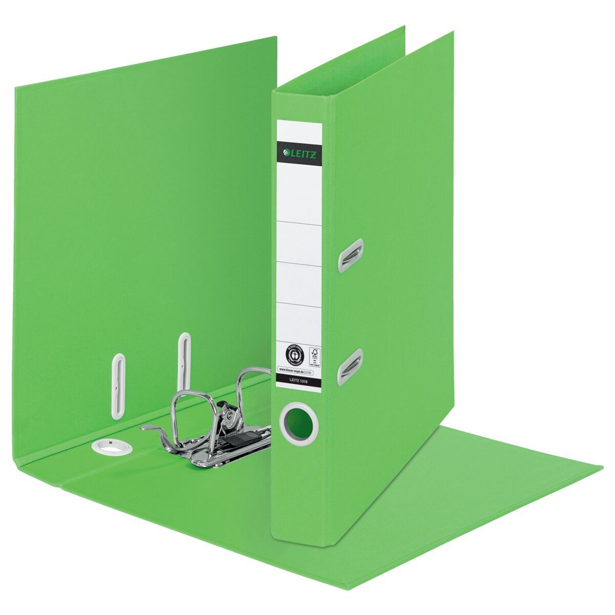 LEITZ Aktenordner Ordner Recycle 180 Grad A4 schmal 50mm grün Packung mit 10 Stück
