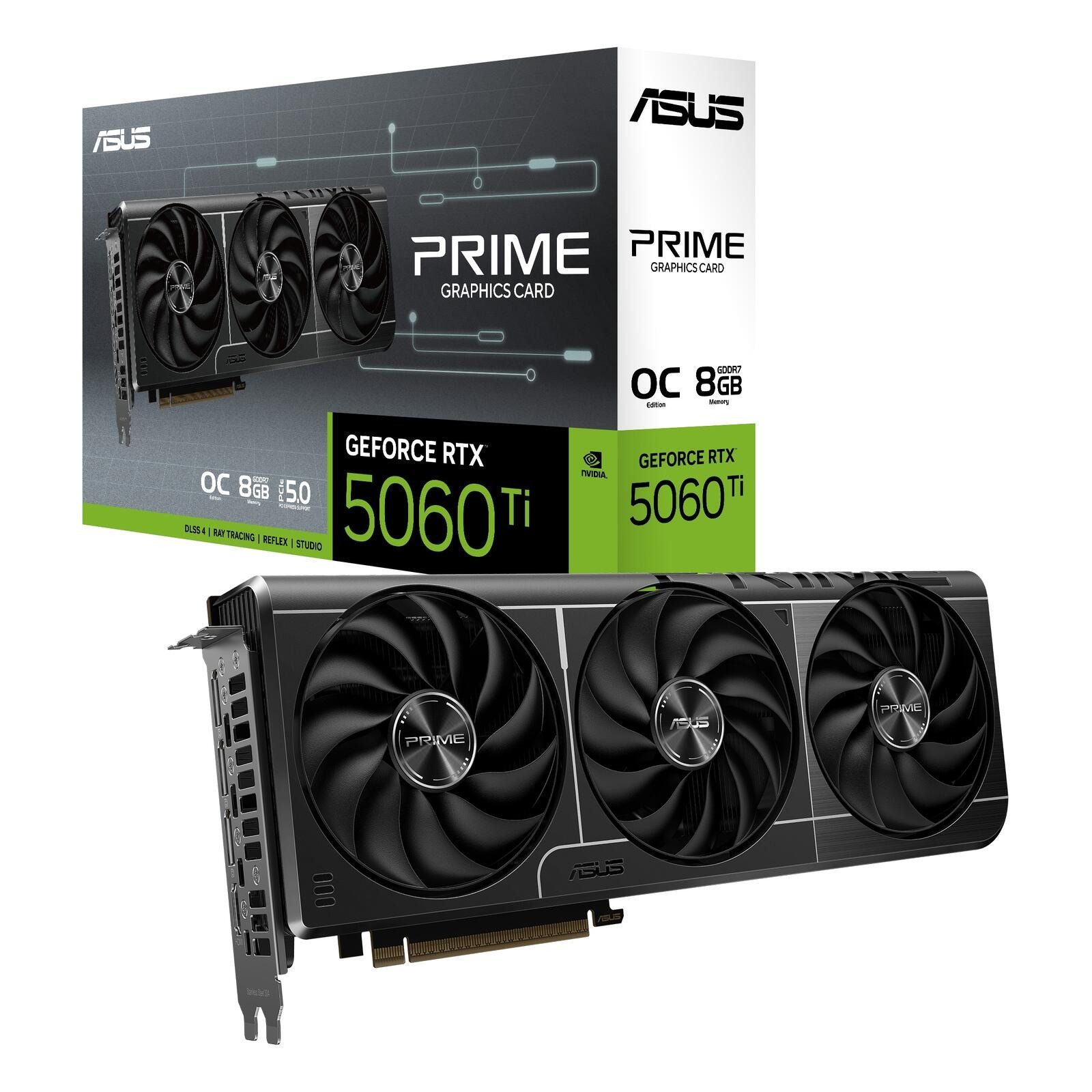 Asus PRIME GeForce RTX™ 5060 Ti 8GB GDDR7 OC Edition Grafikkarte (16 GB, GDDR7)