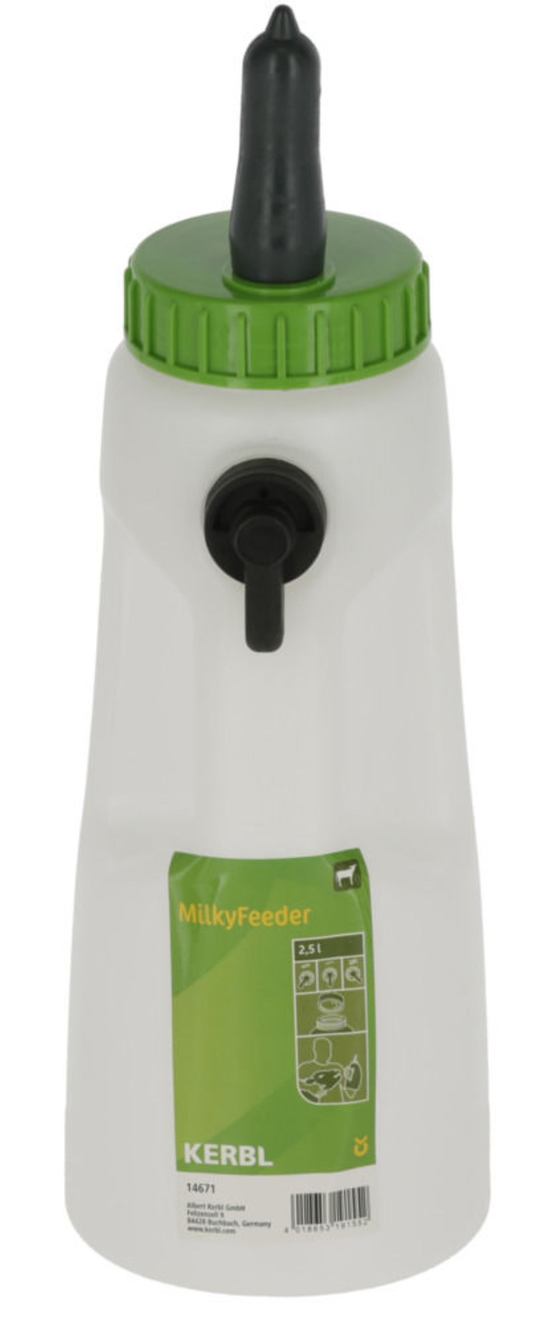 Kerbl Flaschensauger Kälberflasche MilkyFeeder 2,5l mit Sauger, 3-Stufen-Ventil - 14671