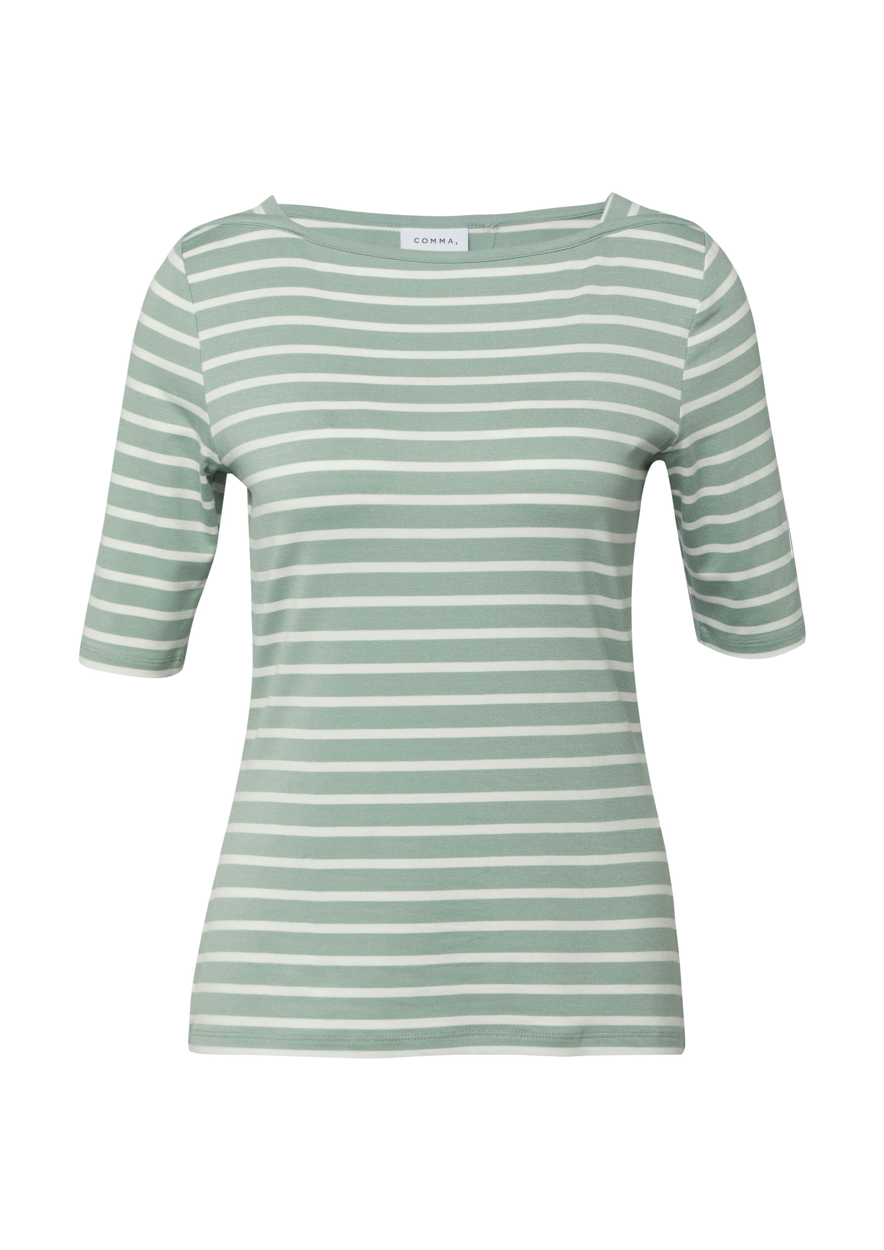 comma T-Shirt im Streifen-Look