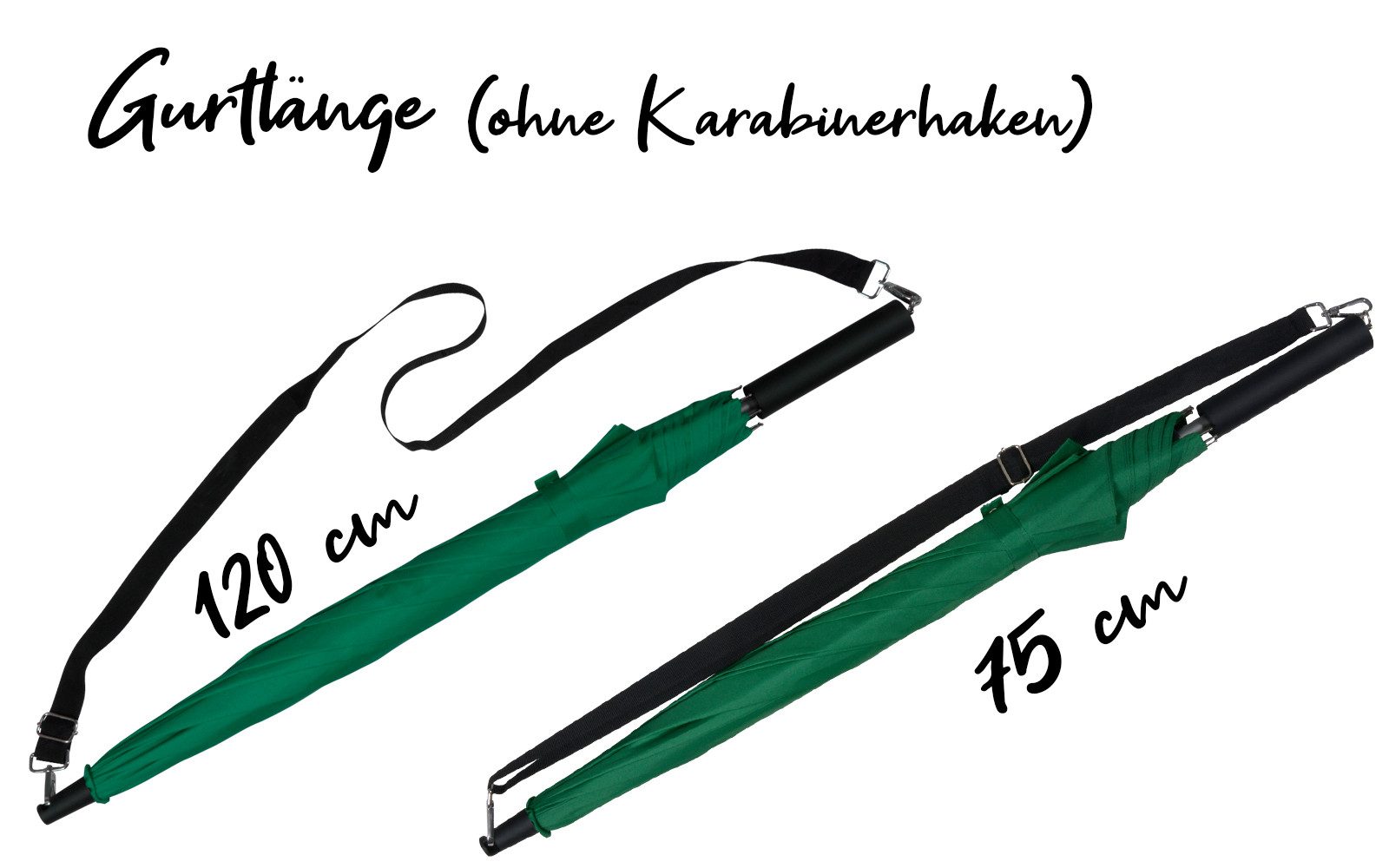 iX-brella Stockregenschirm Umhängeschirm mit längenverstellbarem Tragegurt, mit Auf-Automatik, in vielen Farben