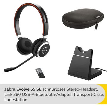 Jabra Evolve 65 SE Mono Bluetooth Wireless-Headset (mit Mikrofon Geräuschunterdrückung)