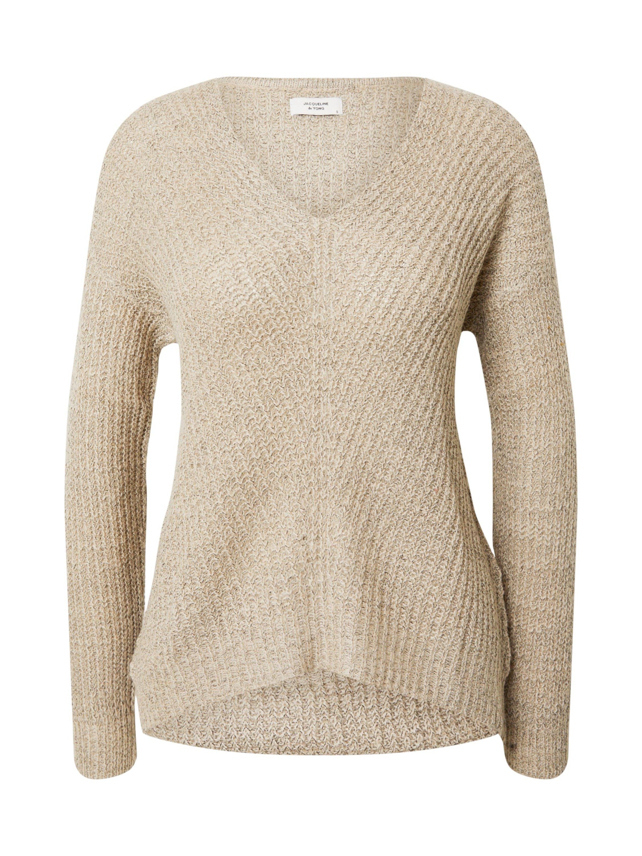 JACQUELINE de YONG JDY Strickpullover Plain/ohne MEGAN Details NEW (1-tlg) cement