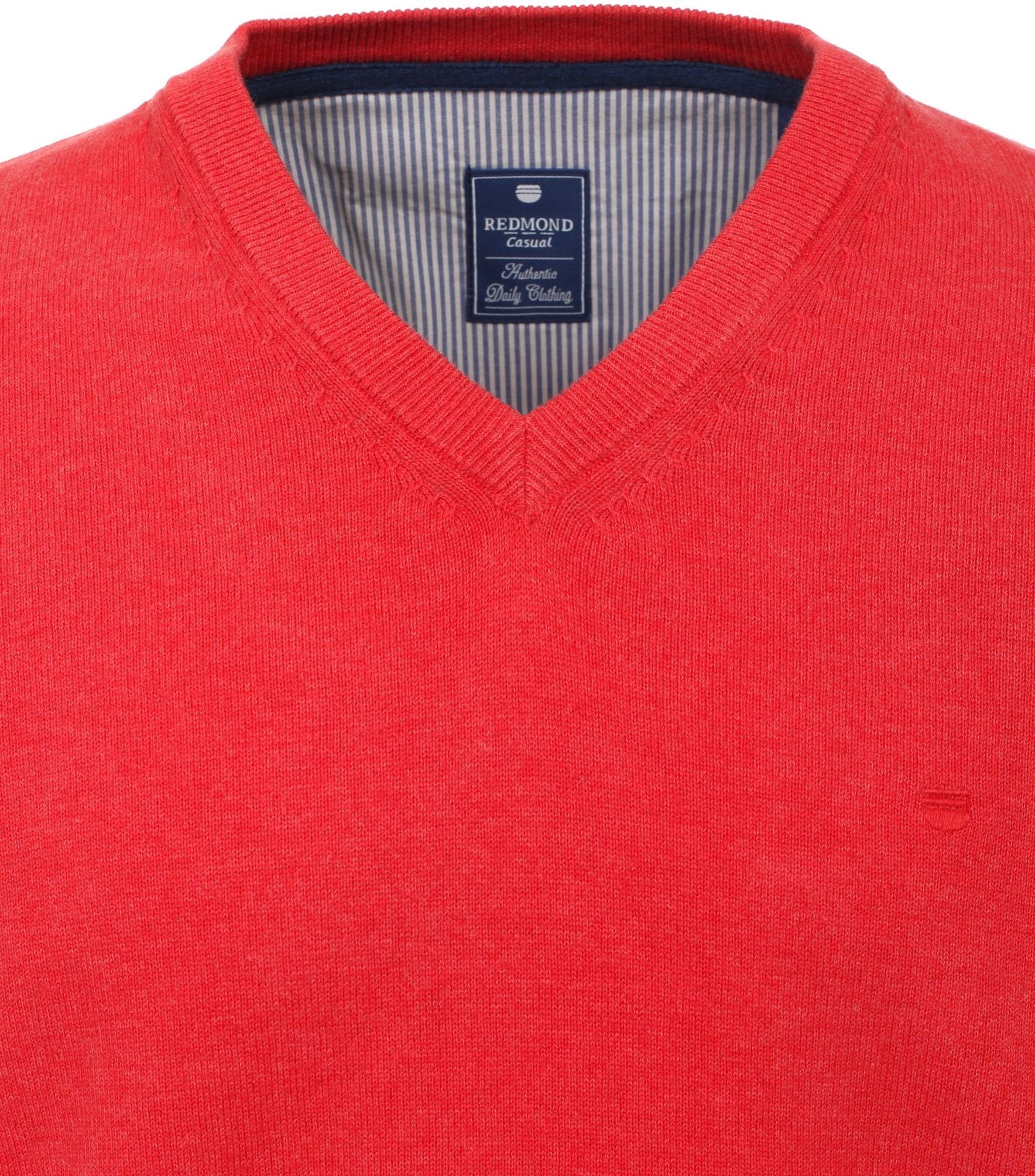 (513) V-Ausschnitt-Pullover 600 Redmond Rot