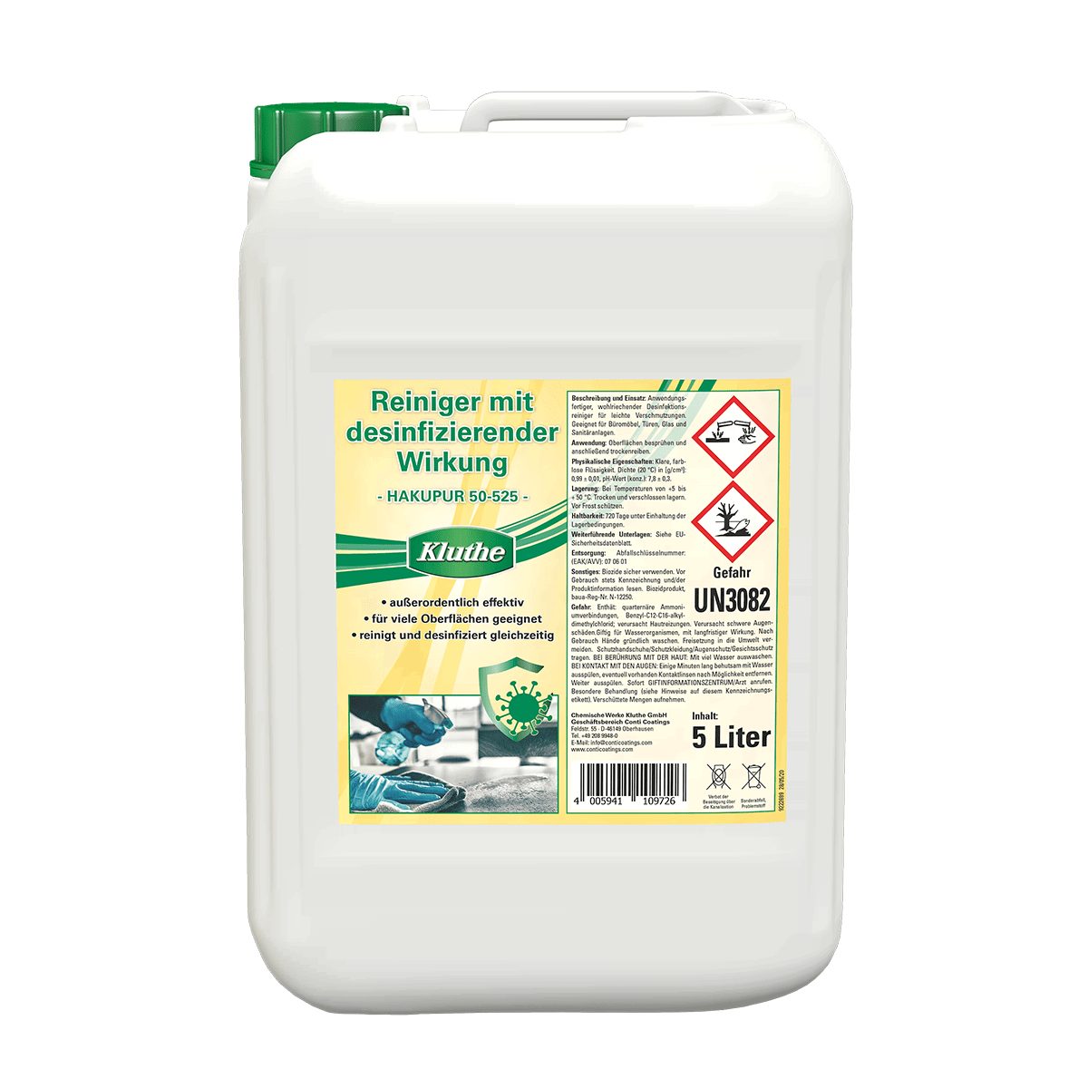 Universal-Verdünner Kluthe Reiniger mit desinfizierender Wirkung HAKUPUR 50-525 5 Liter