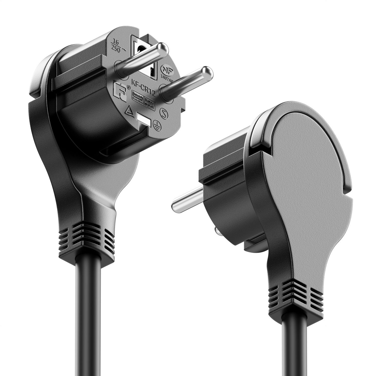 deleyCON deleyCON 6 Fach Steckdosenleiste mit Flachstecker & EIN/AUS Schalter Steckdosenleiste