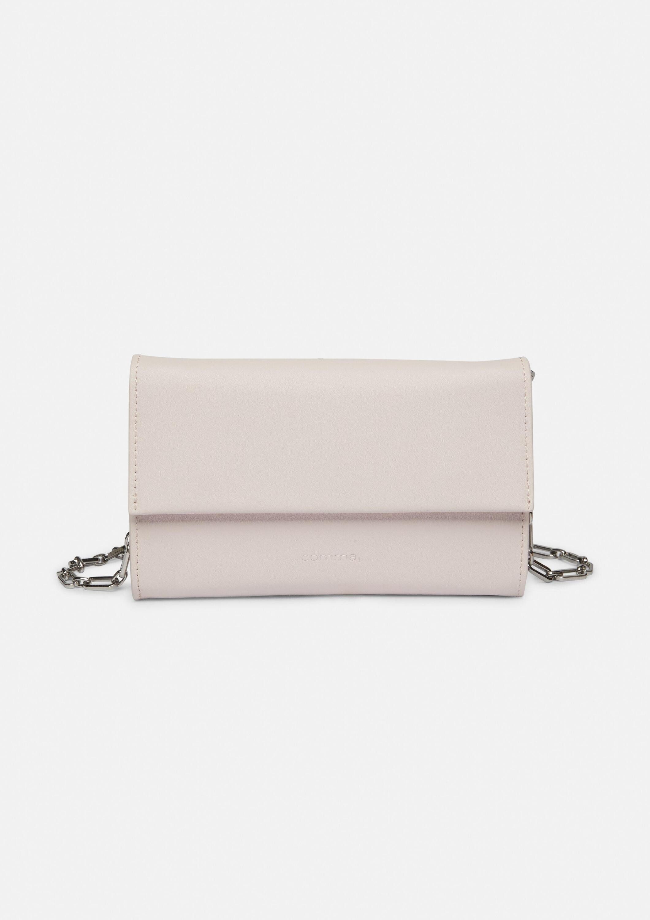 comma Umhängetasche Crossbody, Clutch aus Glattleder mit Kette