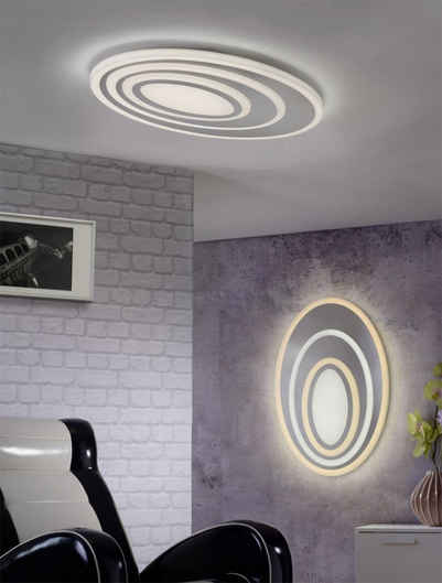 etc-shop LED Deckenleuchte, LED-Leuchtmittel fest verbaut, Warmweiß, LED Decken Lampe SWITCH-DIMMER Schlaf Ess Zimmer Beleuchtung Wand