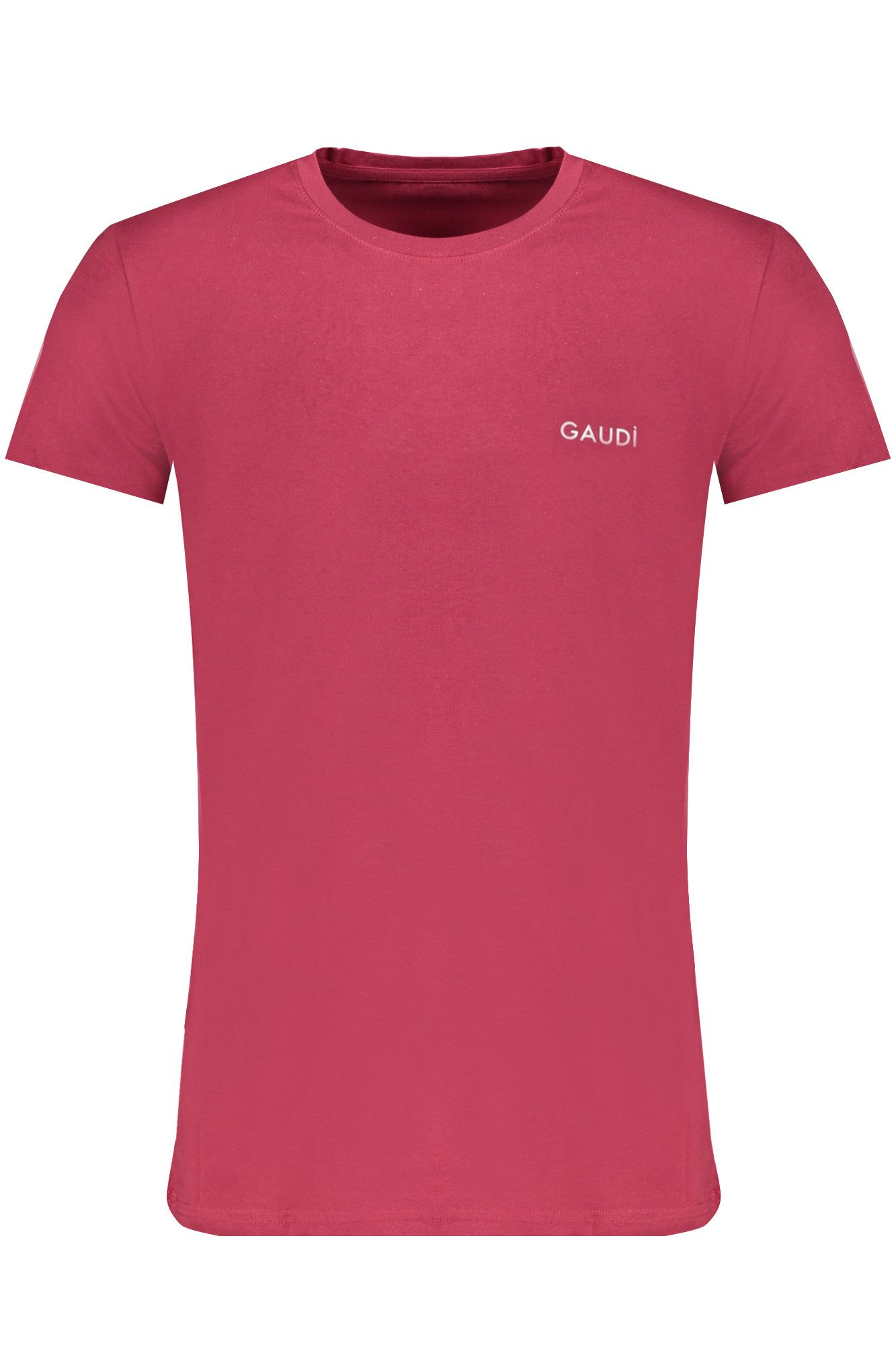 Gaudi T-Shirt Rotes Herren T-Shirt - Ton-in-Ton Design mit