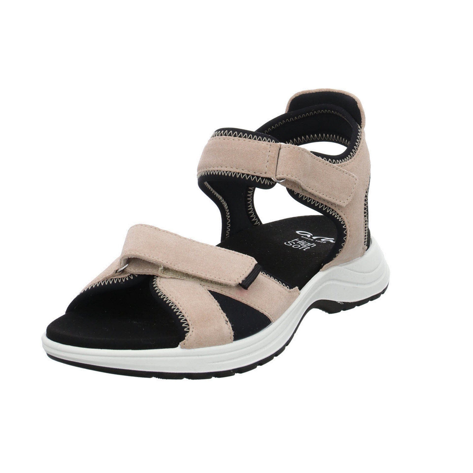 Veloursleder beige Trekkingsandalen Damen Panama Sandale Trekkingsandale Ara