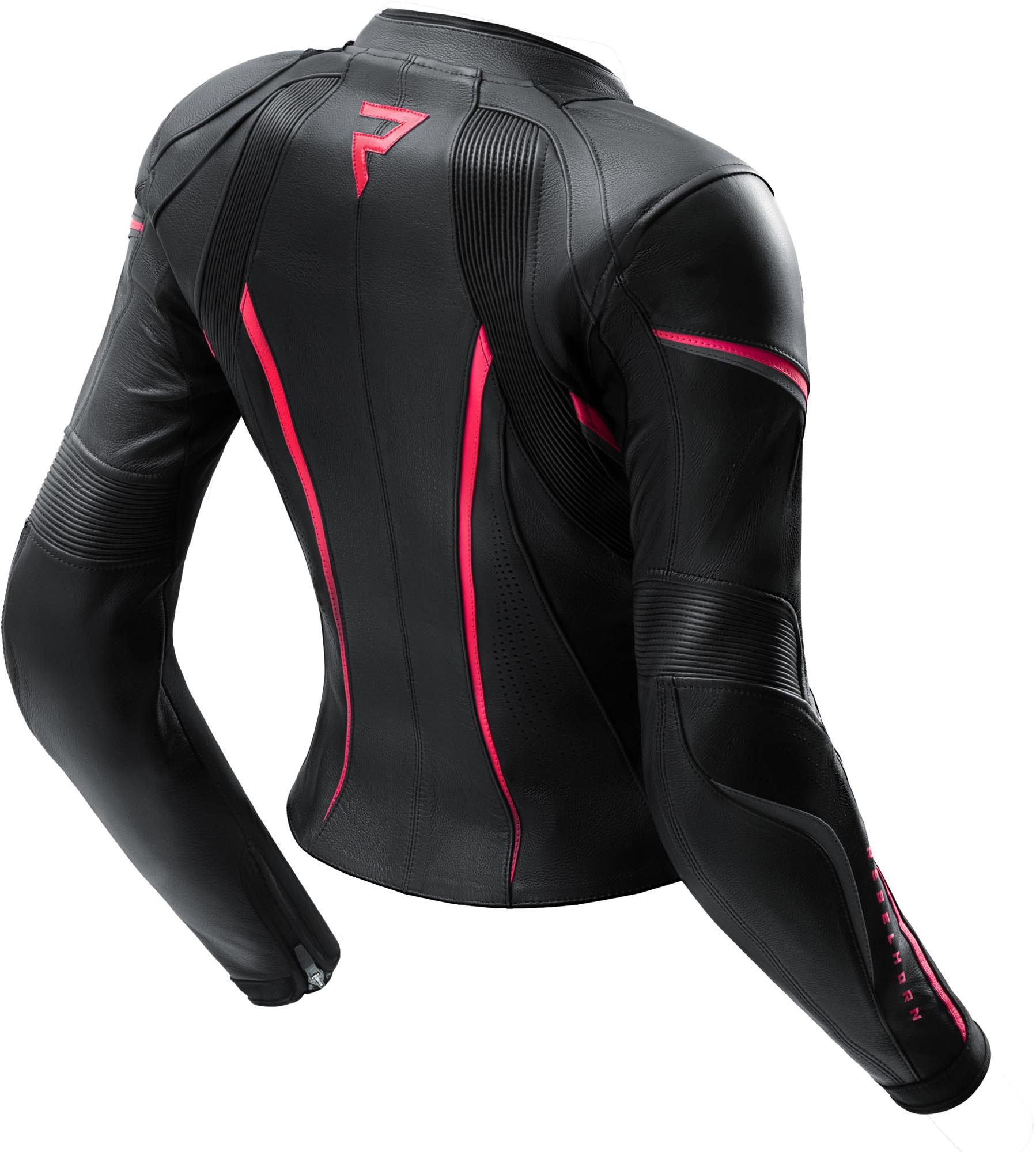 Rebelhorn Motorradjacke Diva ST Damen Motorrad Lederjacke Rückenprotektor enthalten,Verbindungsreißverschluss,Ellenbogenpro – Bild 2 von 5