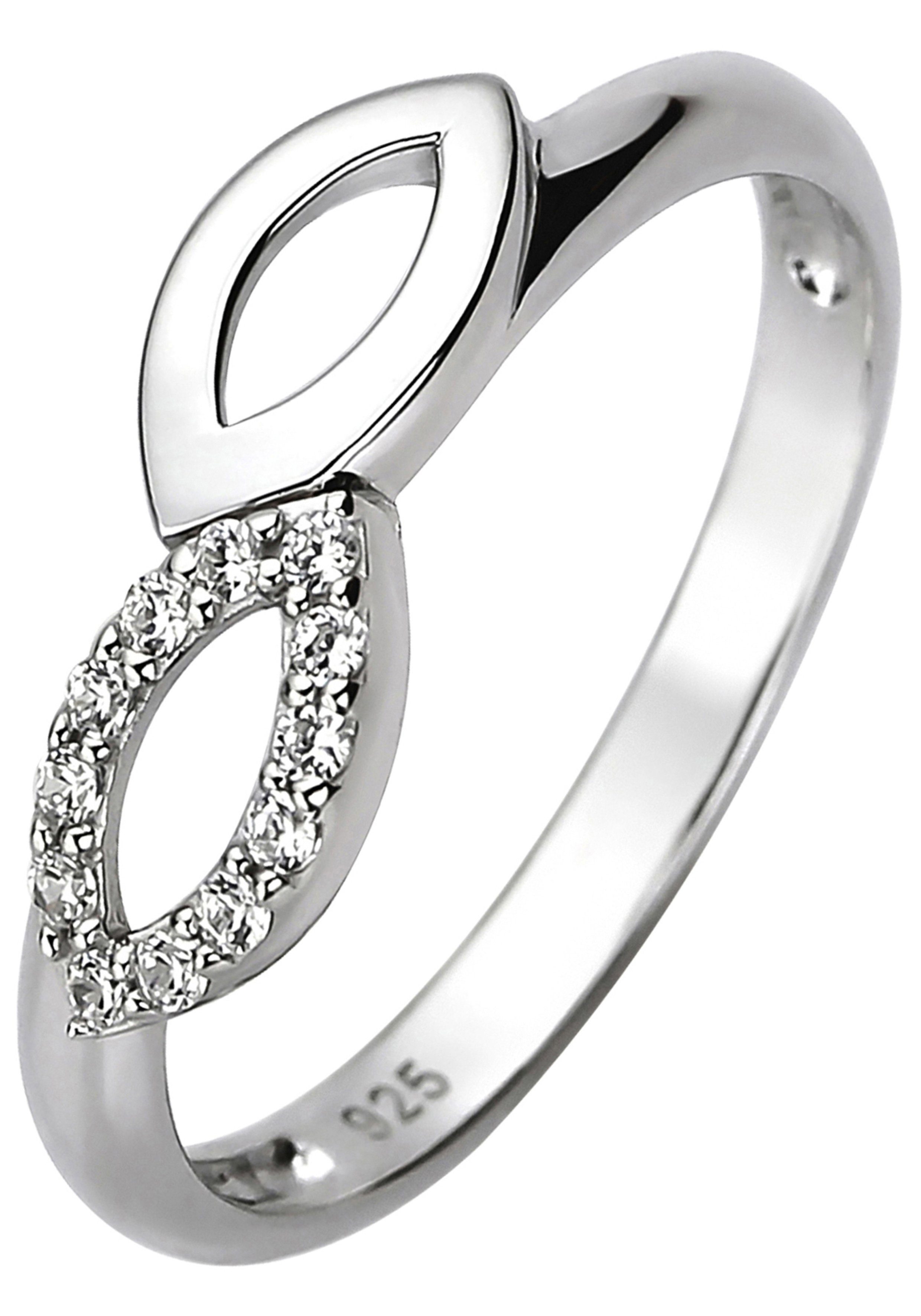 JOBO Fingerring, 925 Silber mit 12 Zirkonia günstig online kaufen