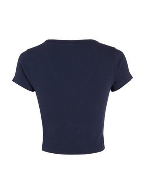 Tommy Jeans T-Shirt TJW BBY CRP ESSENTIAL RIB V SS in Rippoptik